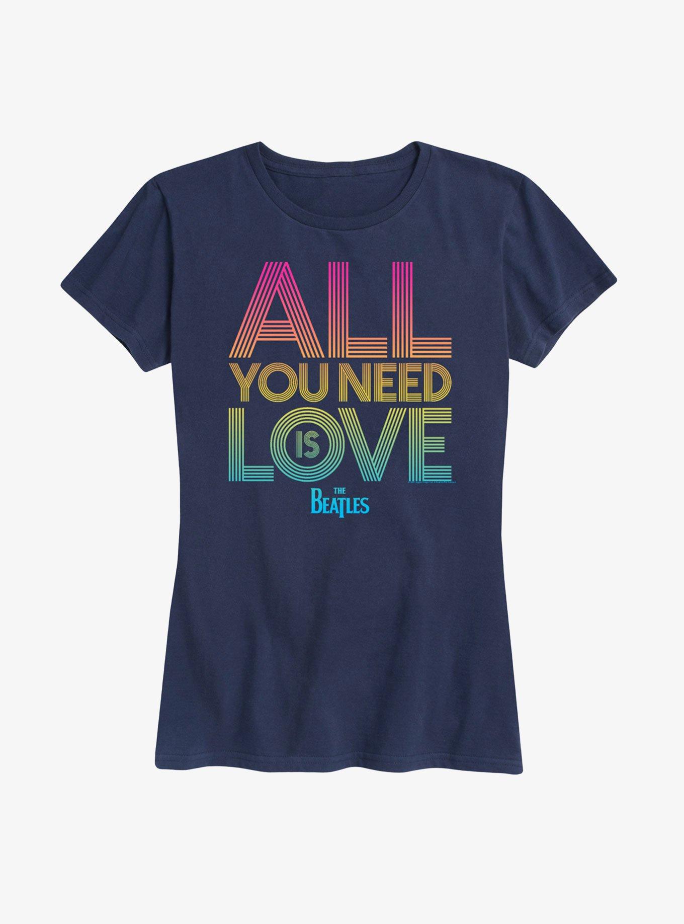 The Beatles All You Need is Love Girls T-Shirt, NAVY, hi-res view 1