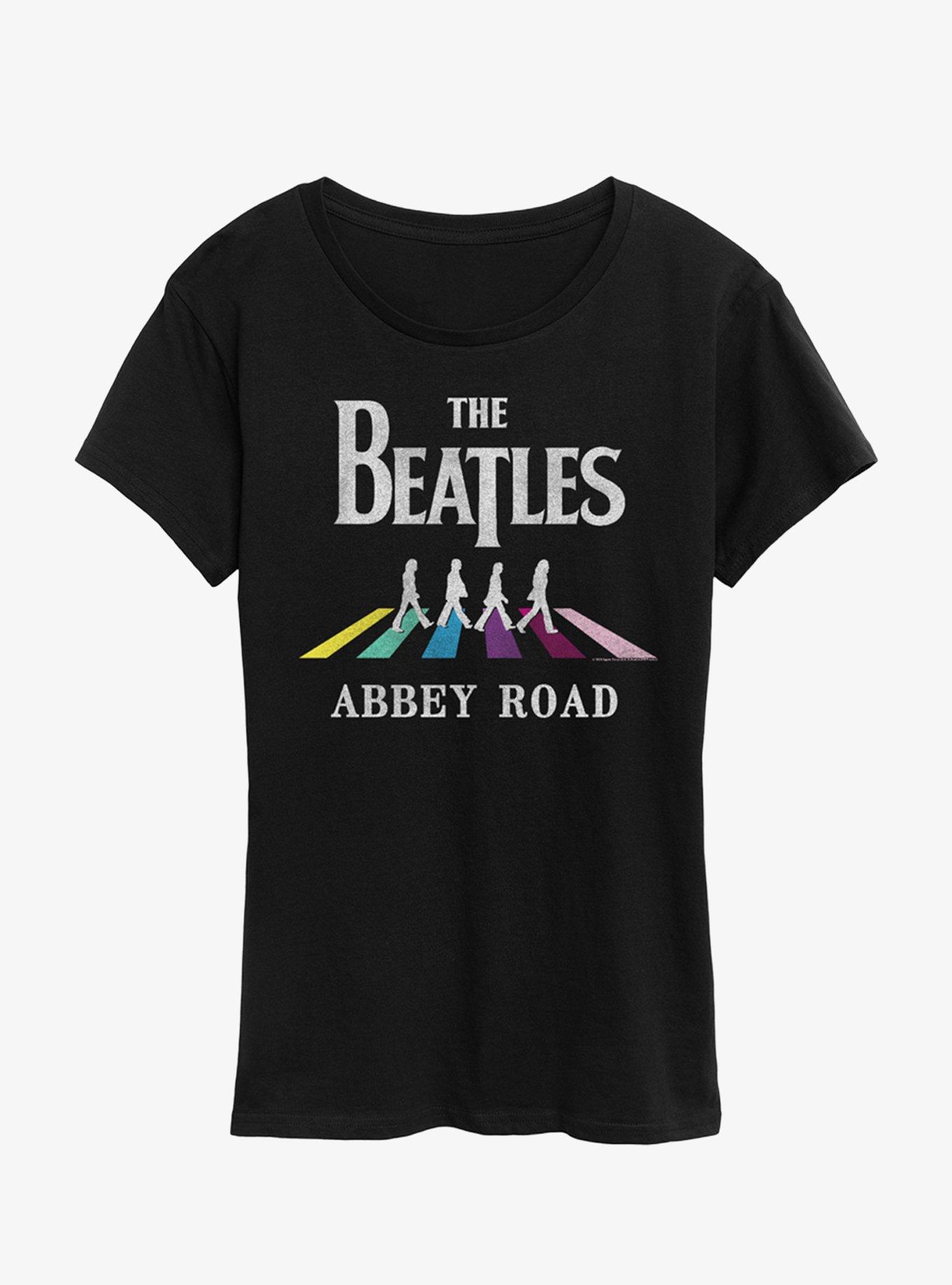 The Beatles Abbey Road Rainbow Girls T-Shirt, BLACK, hi-res view 1