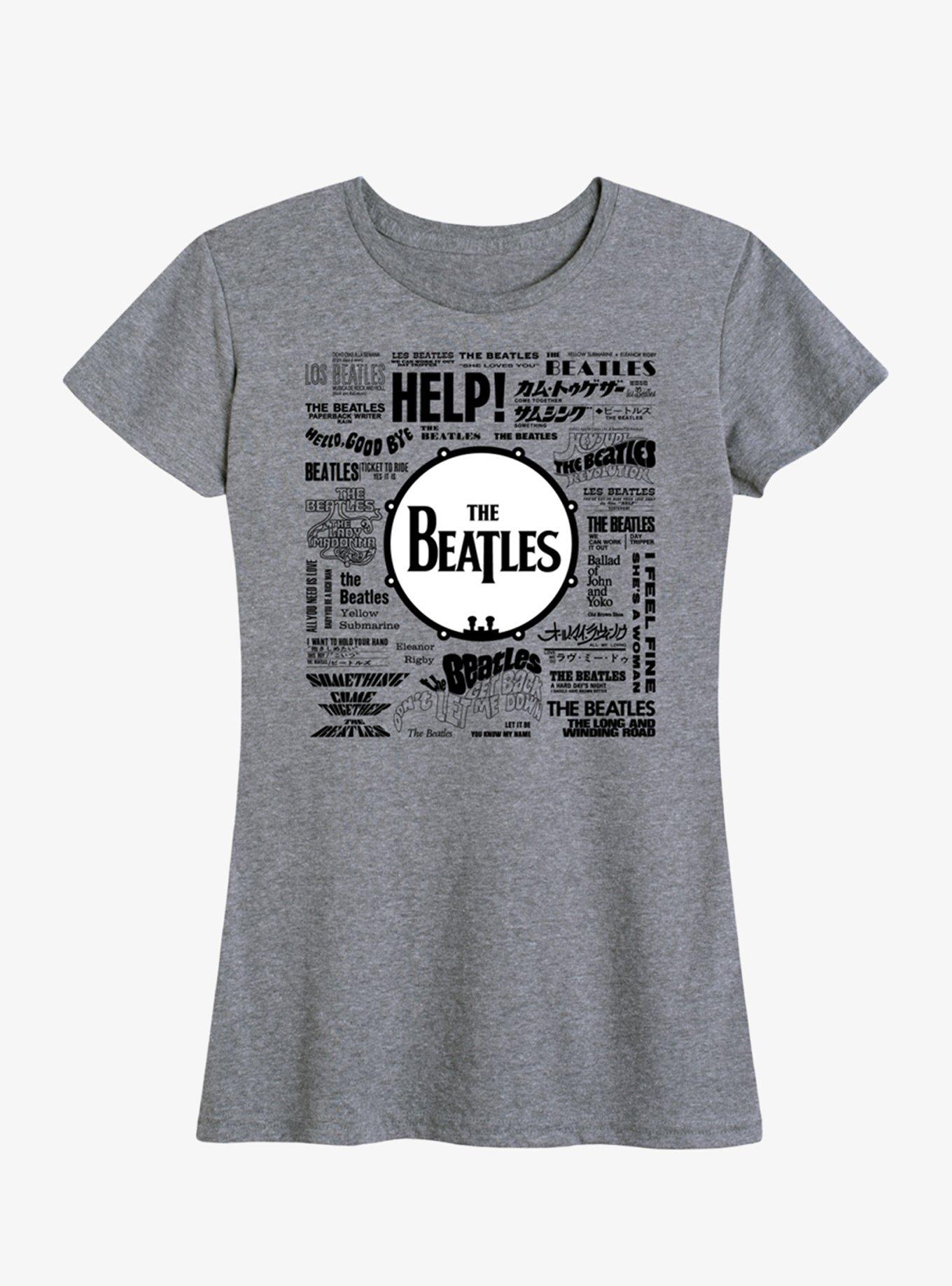 The Beatles Drum Girls T-Shirt, HEATHER GREY, hi-res view 1