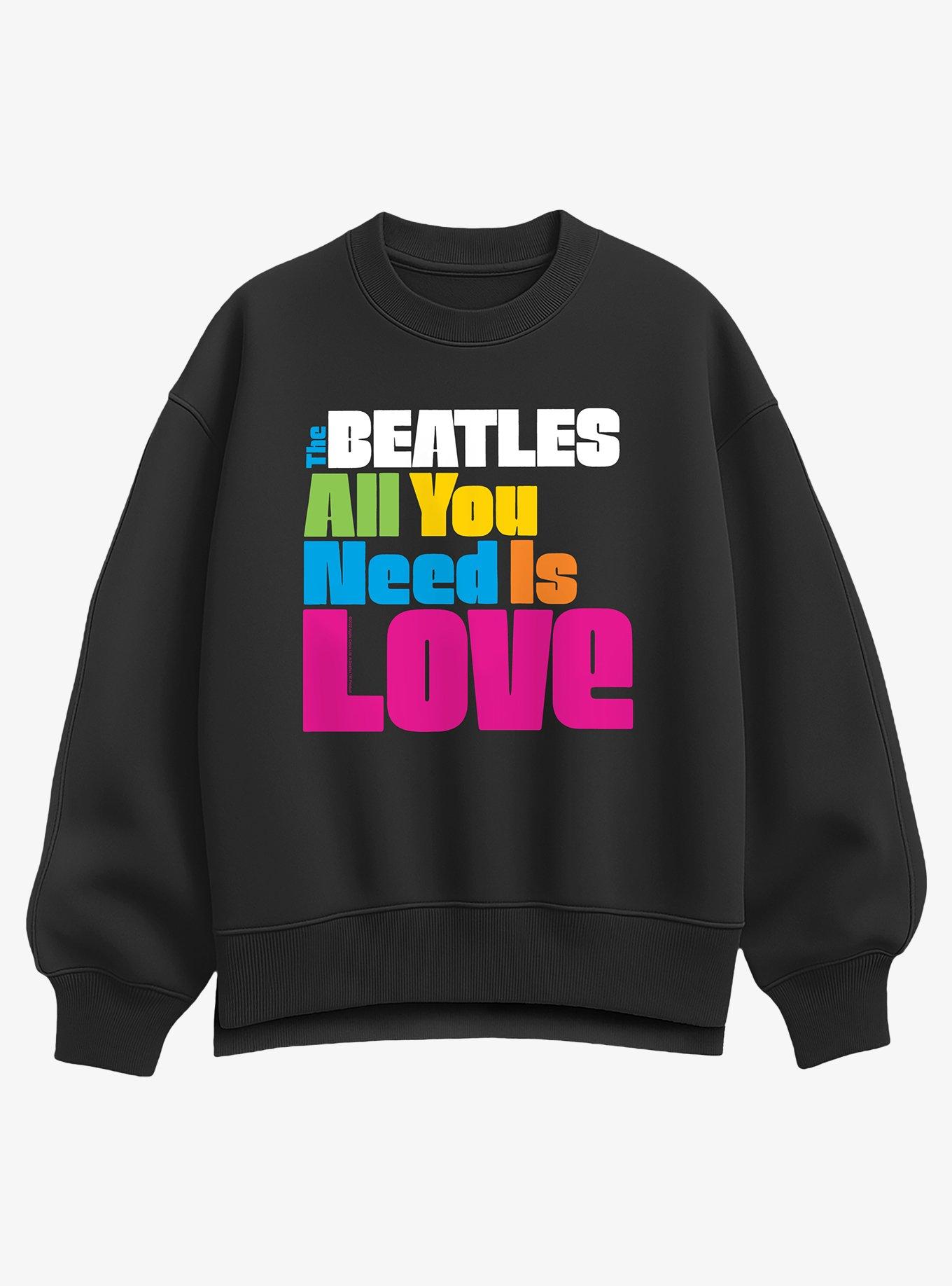The Beatles All You Need Is Love Girls Oversized Sweatshirt