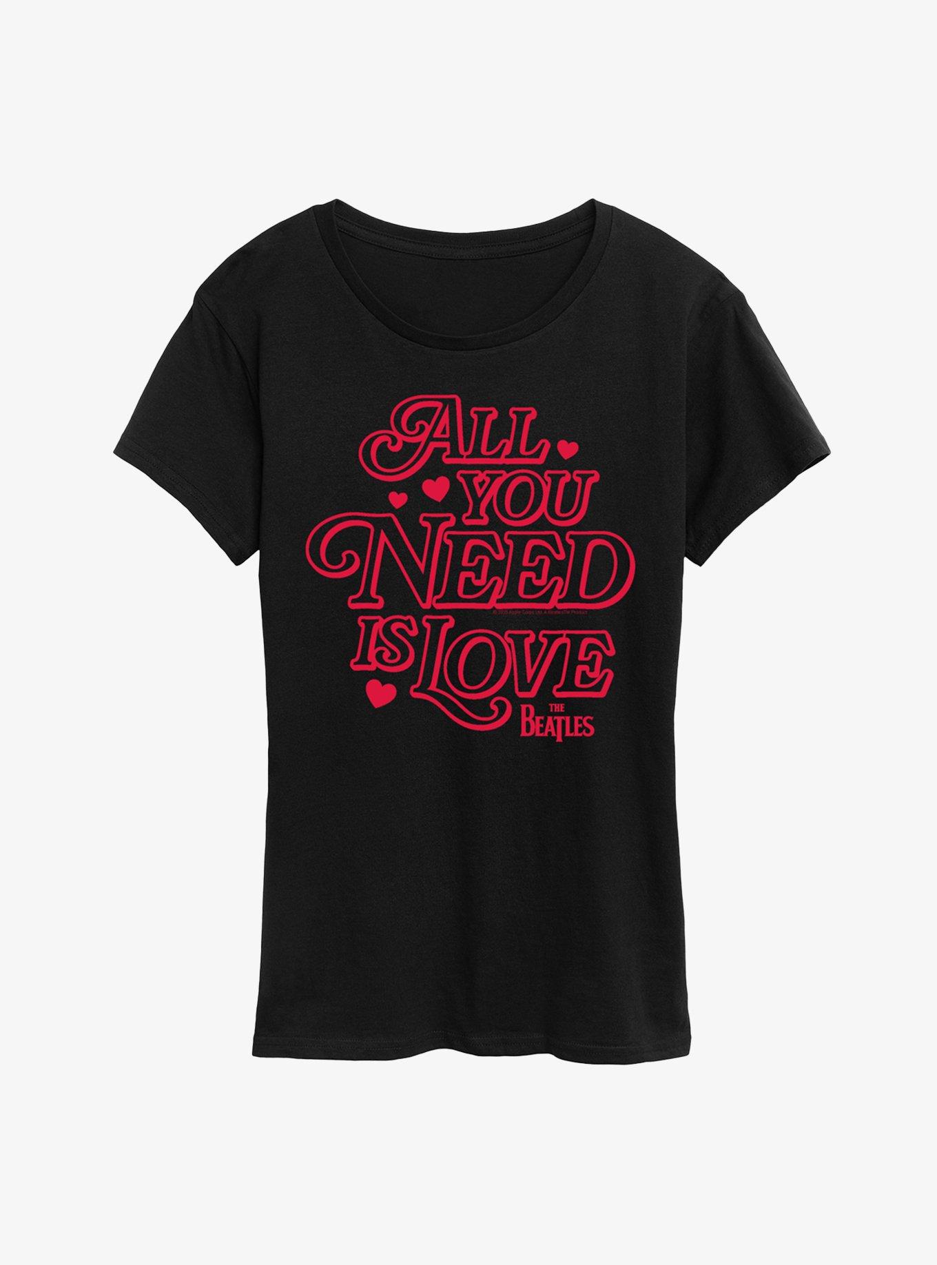 The Beatles All You Need Is Love Hearts Girls T-Shirt