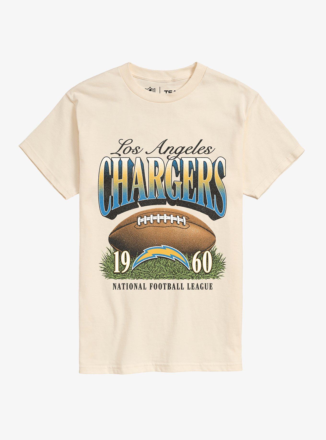 NFL Los Angeles Chargers Sunday Snap T-Shirt, CREAM, hi-res view 1