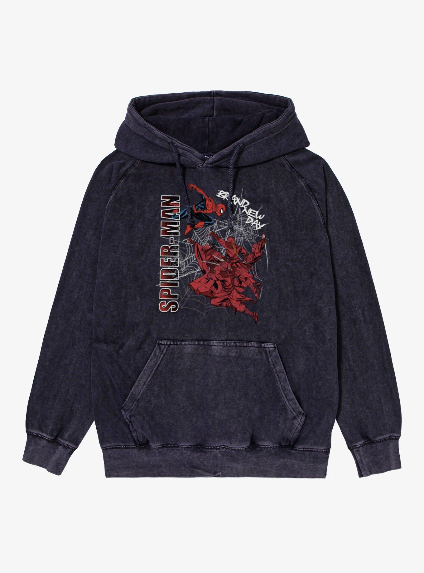 Marvel Spider-Man Brand New Day Jump The Hand Mineral Wash Hoodie