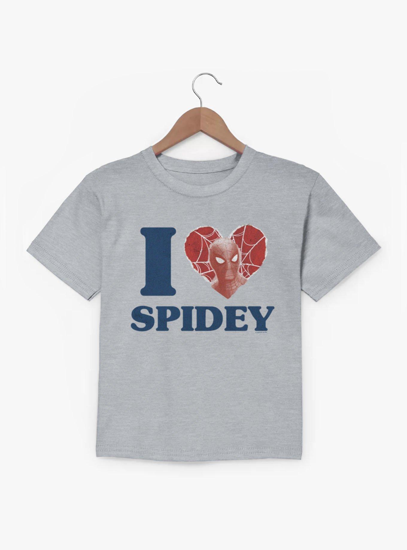 Marvel Spider-Man Brand New Day I Love Spidey Face Heart Youth T-Shirt