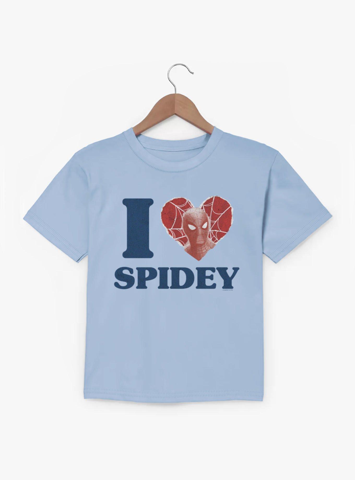 Marvel Spider-Man Brand New Day I Love Spidey Face Heart Youth T-Shirt