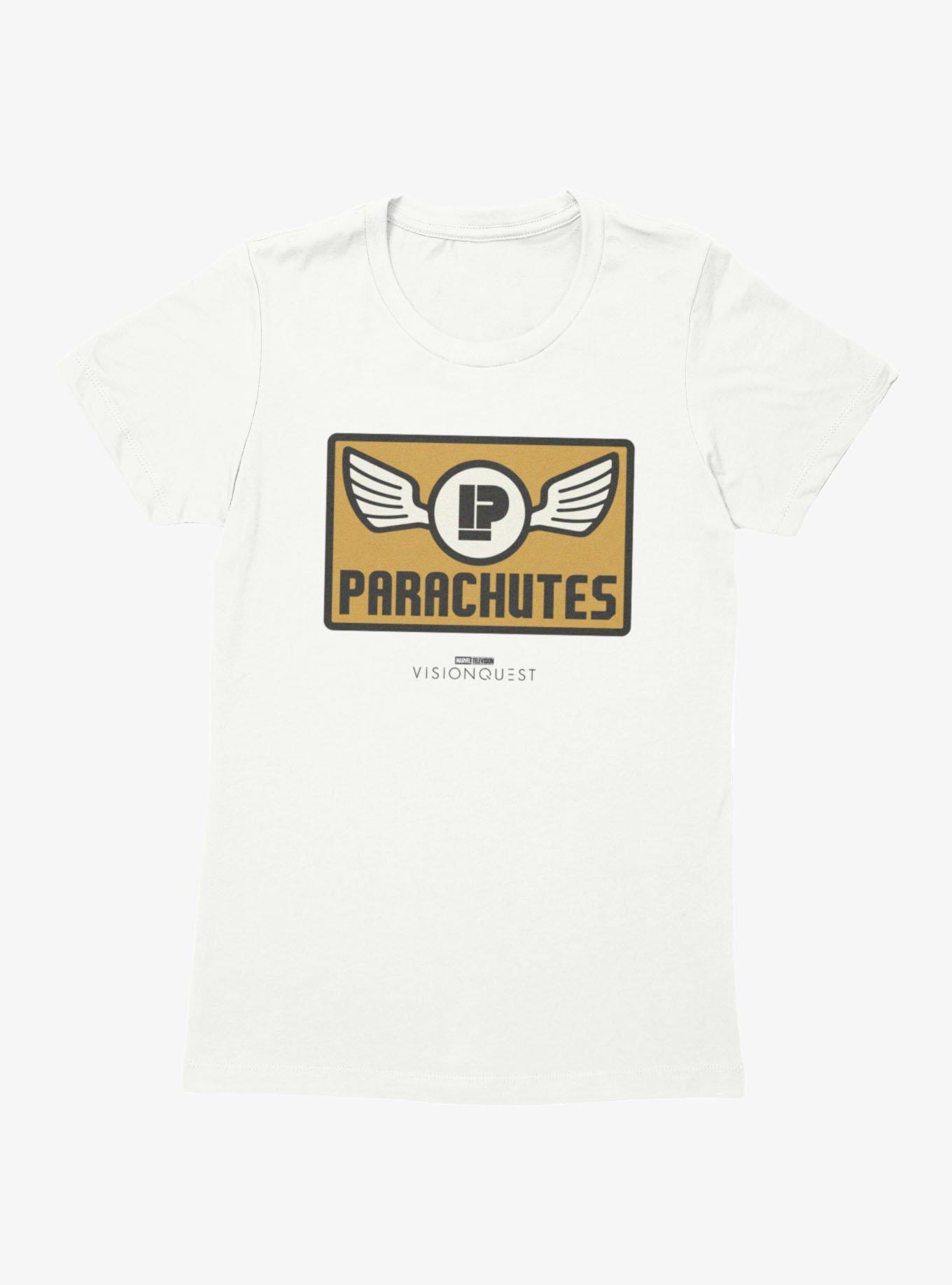 Marvel VisionQuest Parachutes Logo Rectangle Womens T-Shirt