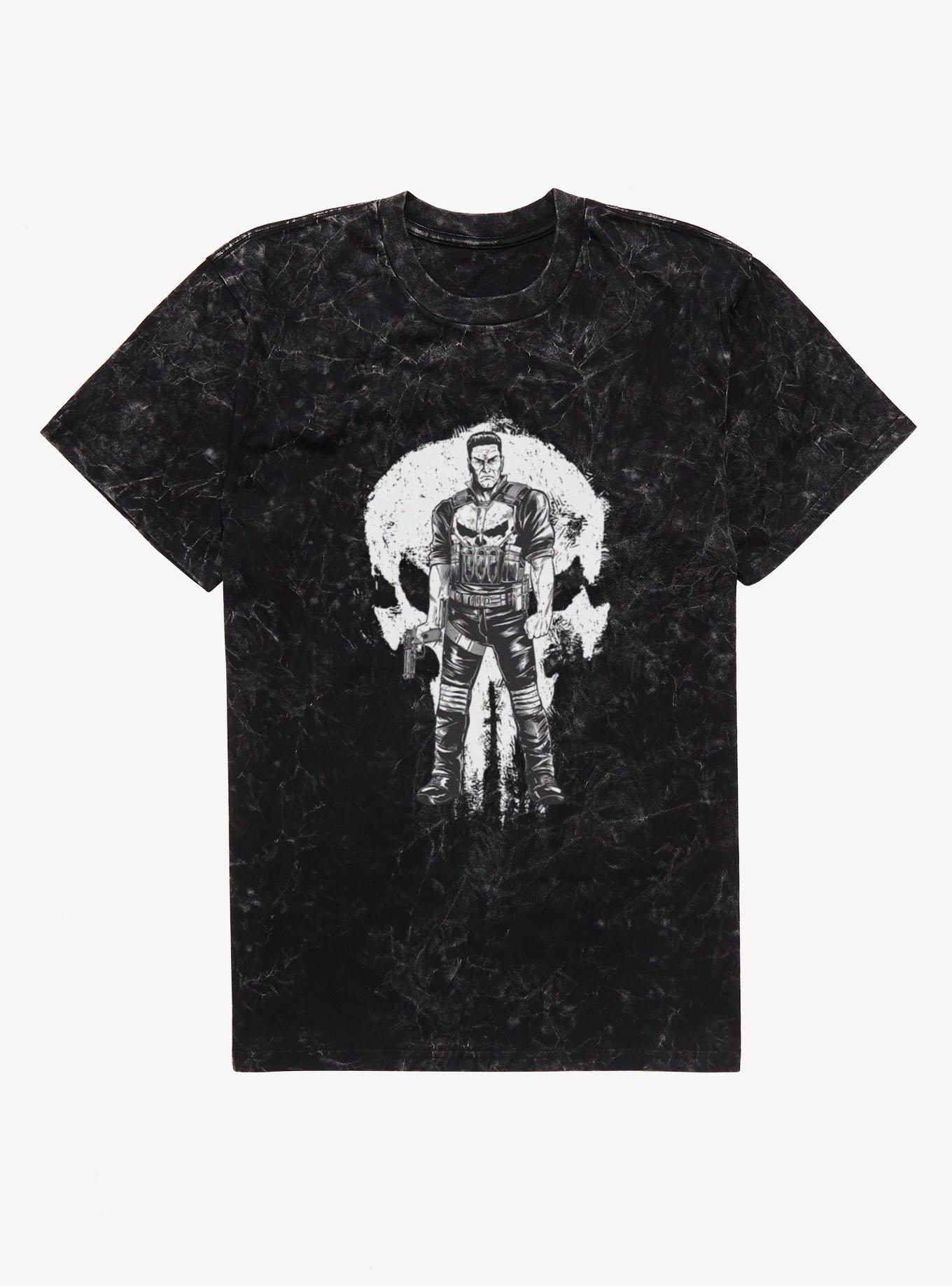 Marvel Spider-Man Brand New Day Punisher On Skull Mineral Wash T-Shirt