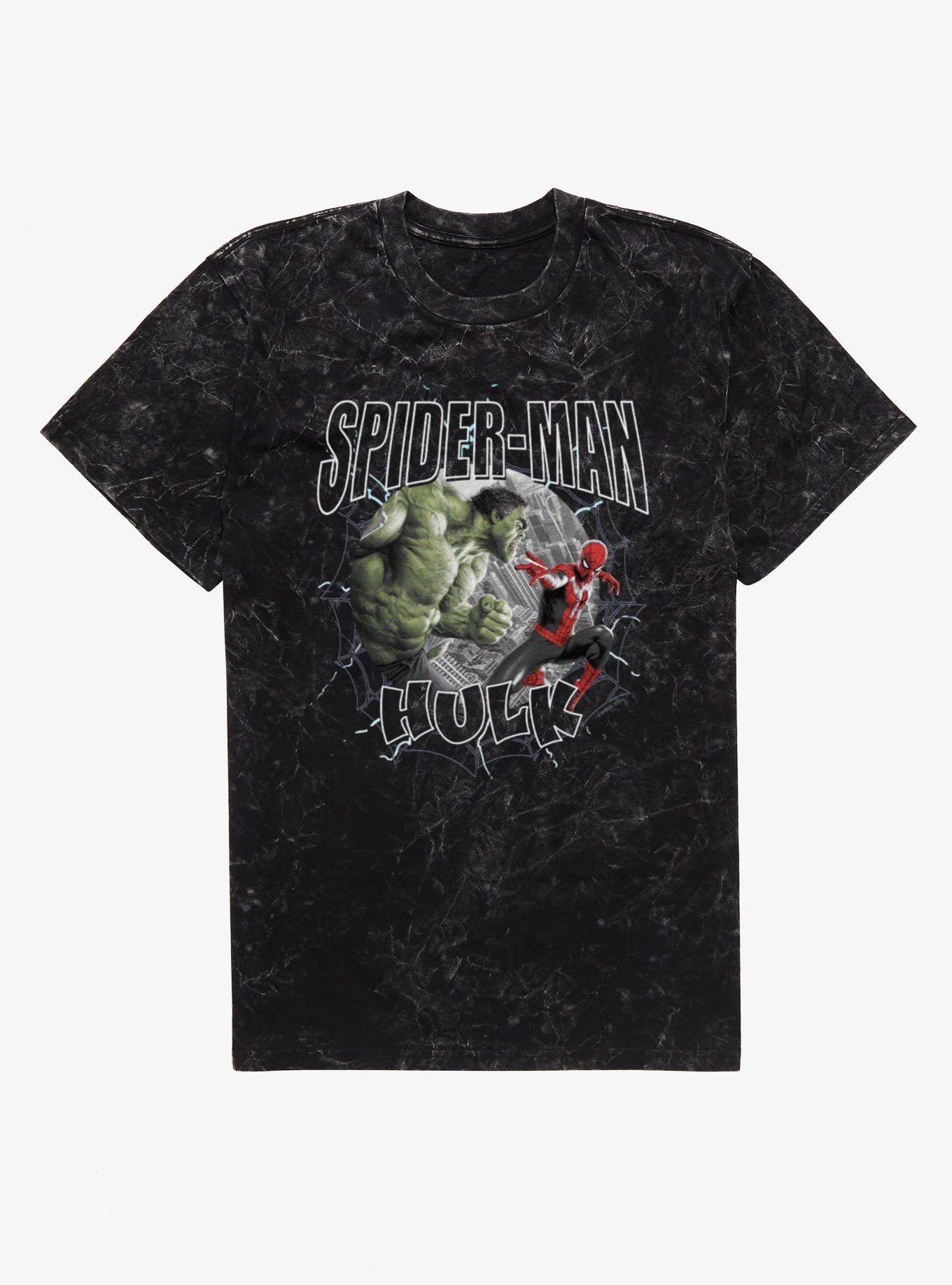 Marvel Spider-Man Brand New Day Hulk Fight Mineral Wash T-Shirt