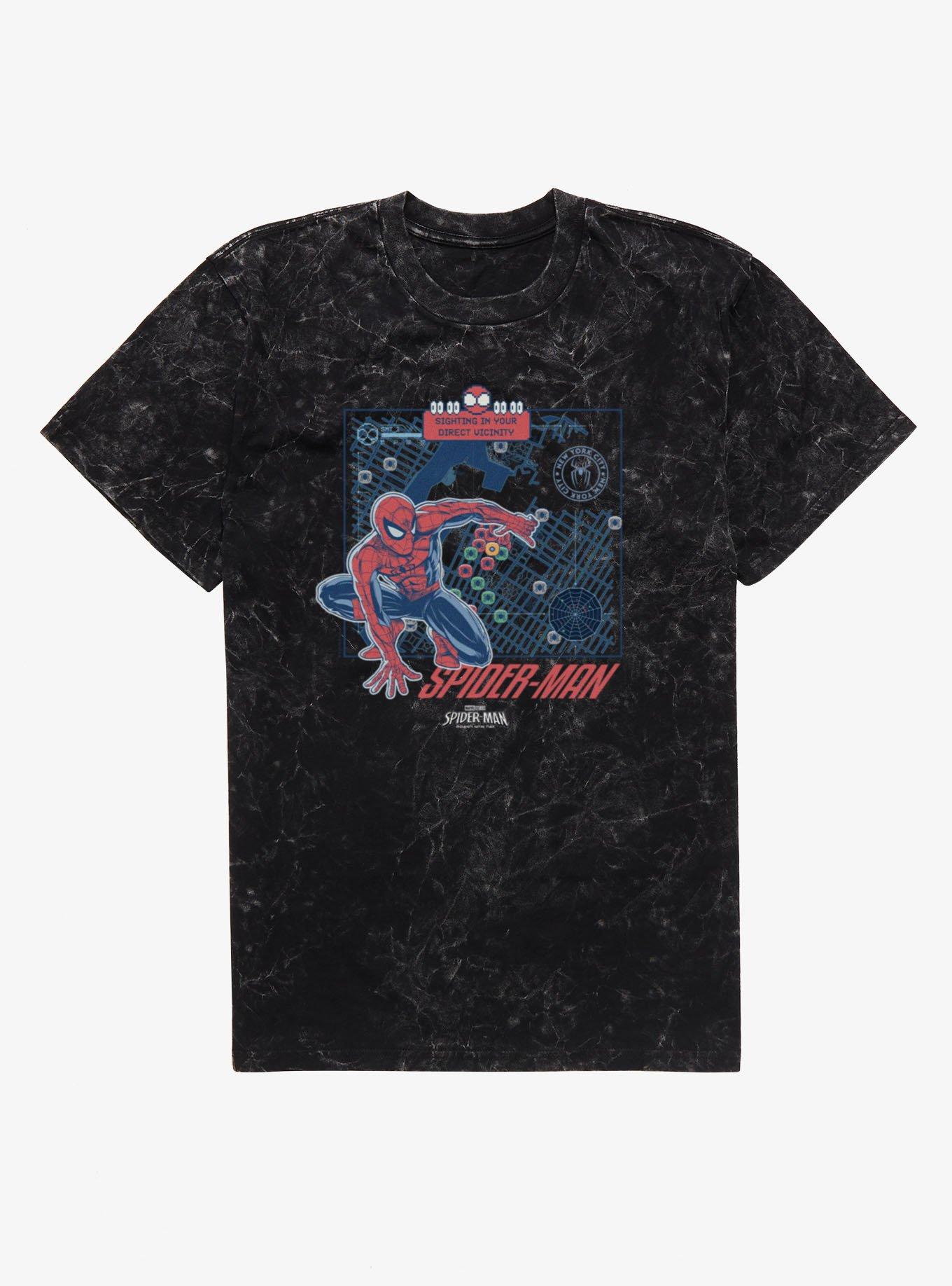 Marvel Spider-Man Brand New Day Spidey Tracker Tracked Your Area Mineral Wash T-Shirt