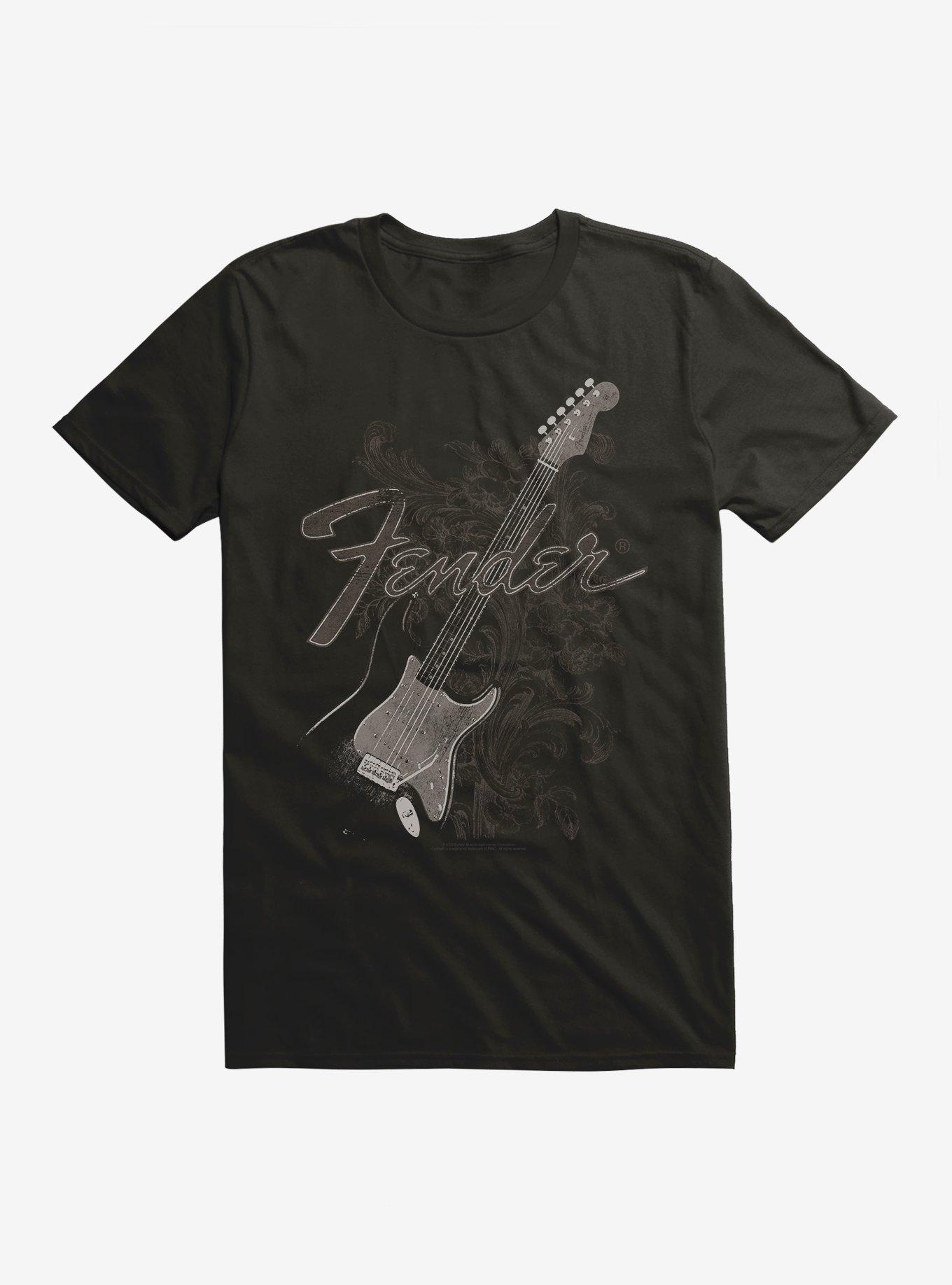Fender Floral Stratocaster T-Shirt - BLACK | Hot Topic