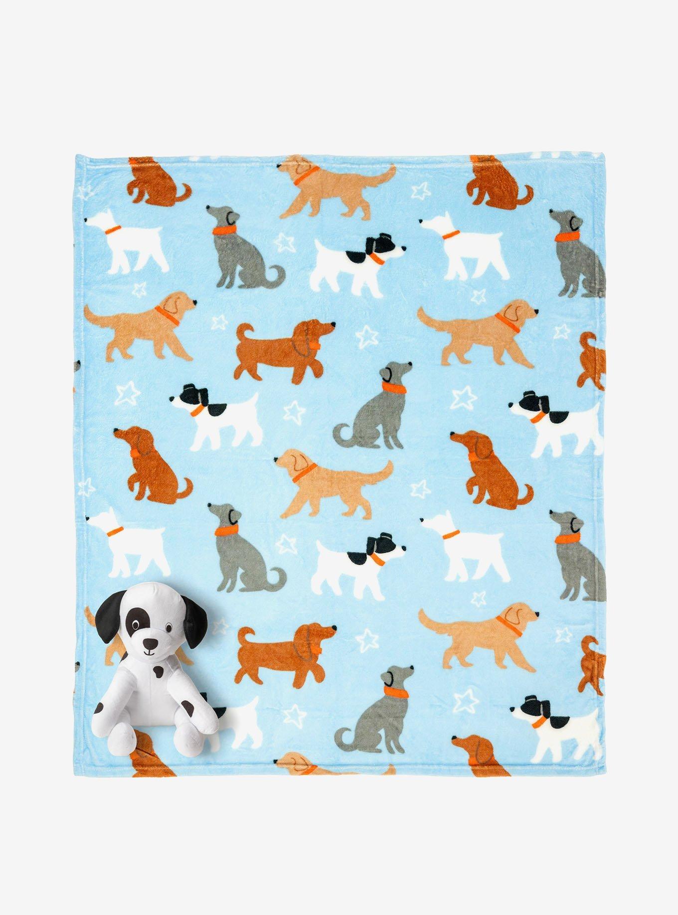 Rollee Pollee Dog Run Silk Touch Throw Blanket With Hugger