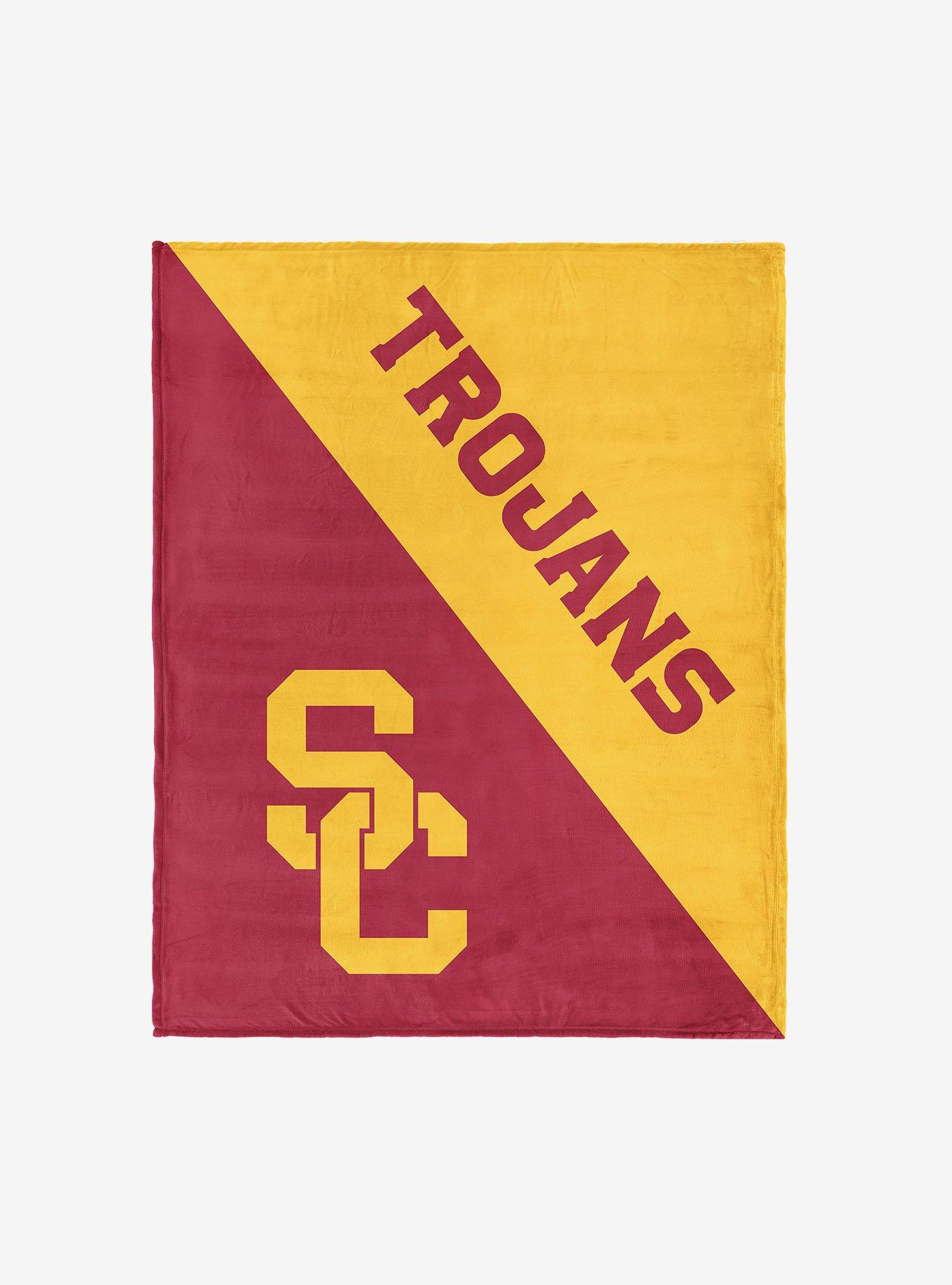 NCAA USC Trojans Halftone Silk Touch Throw Blanket