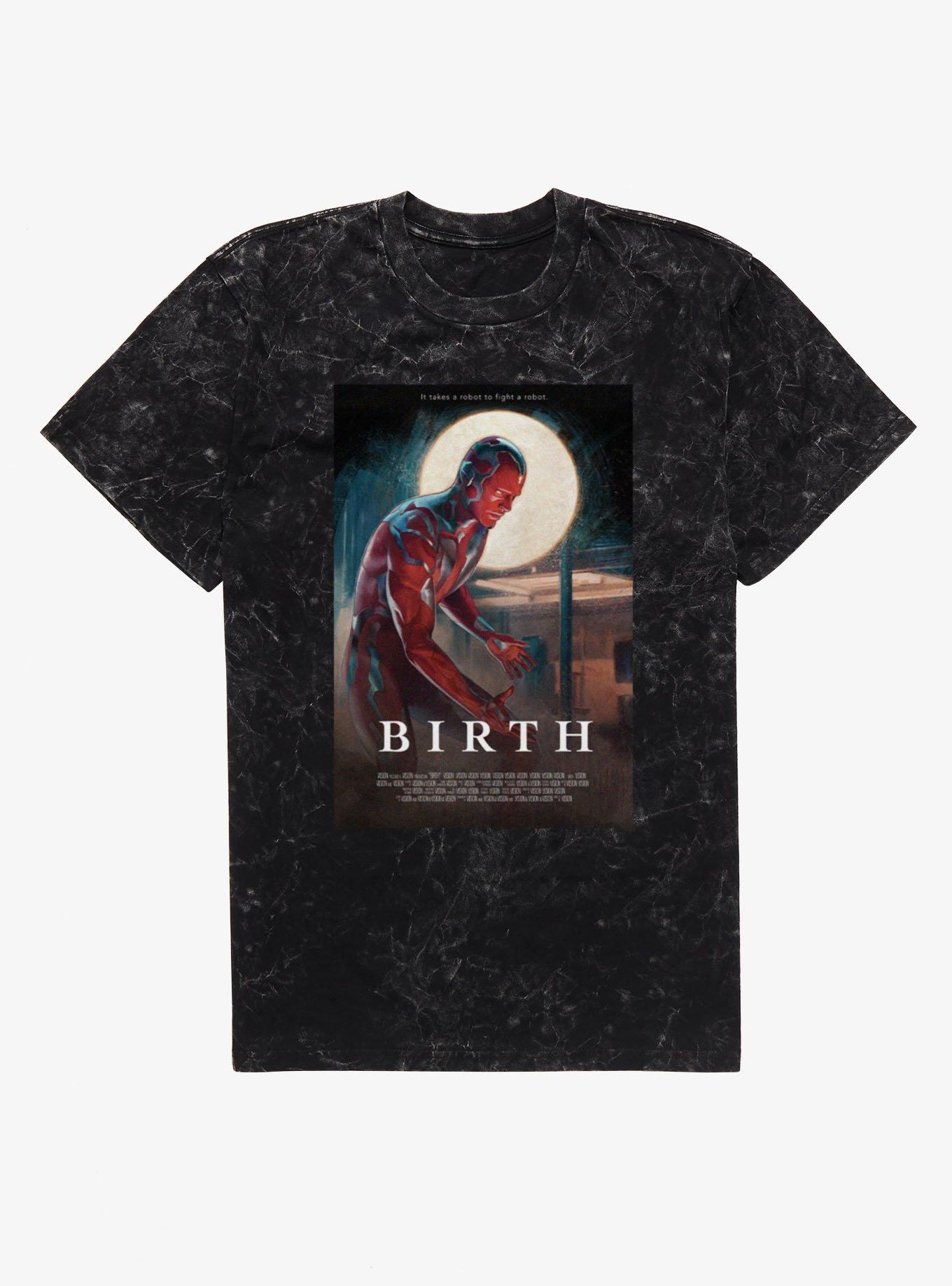 Marvel VisionQuest Birth Robot Movie Poster Mineral Wash T-Shirt