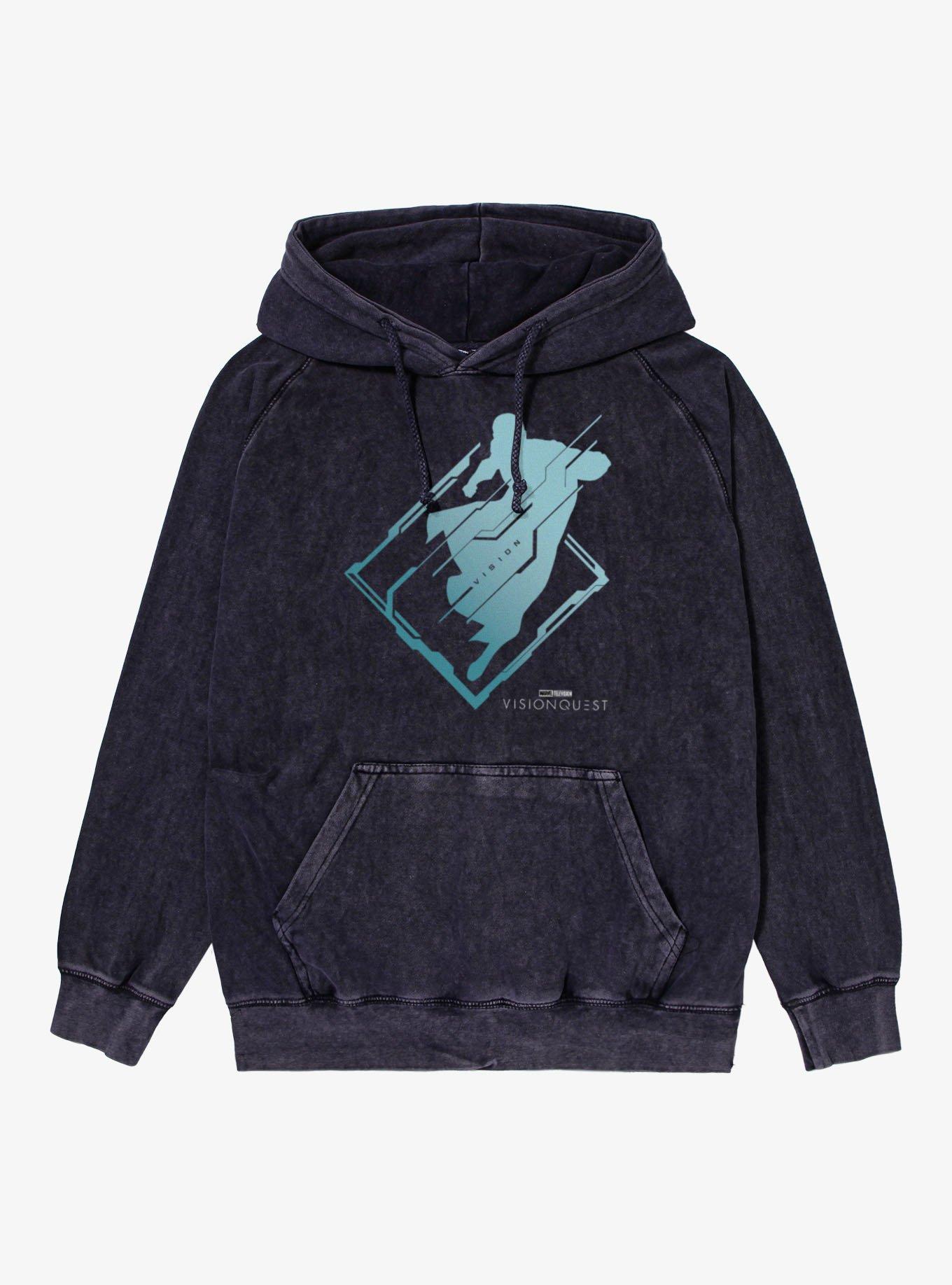 Marvel VisionQuest Silhouette Diamond Dash Vintage Mineral Washed Hoodie