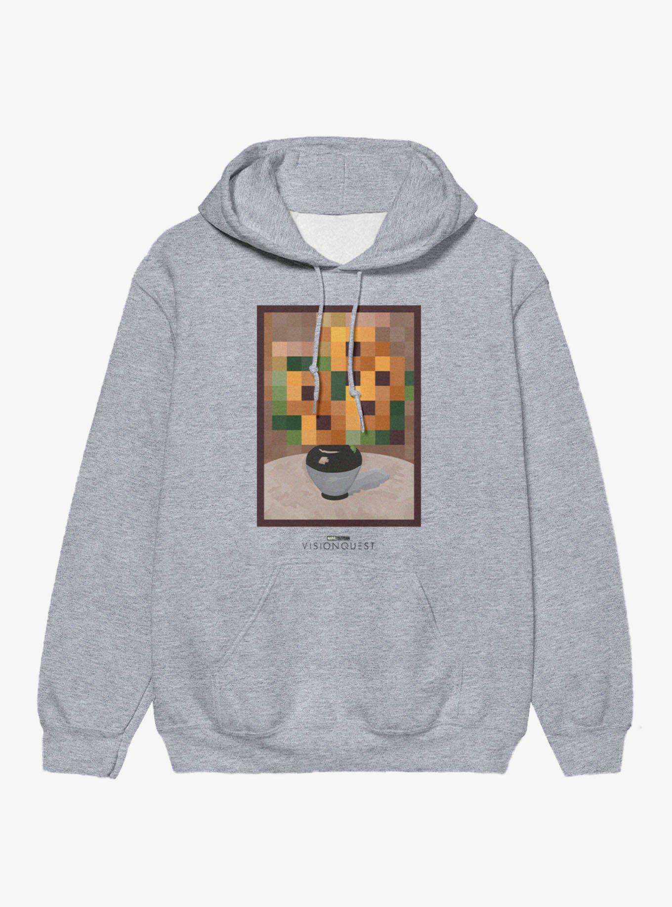 Marvel VisionQuest Pixelated Flower Pot Still Life Painting Hoodie