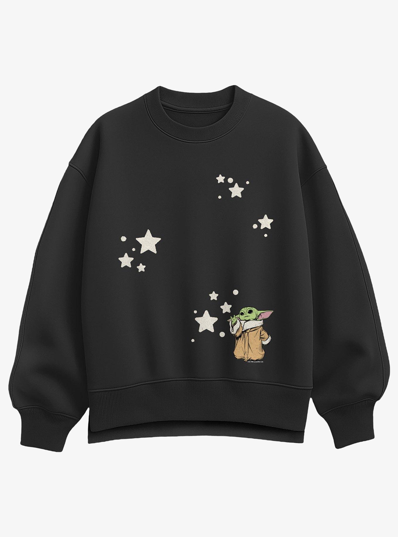 Star Wars The Mandalorian Grogu Stars Girls Oversized Sweatshirt