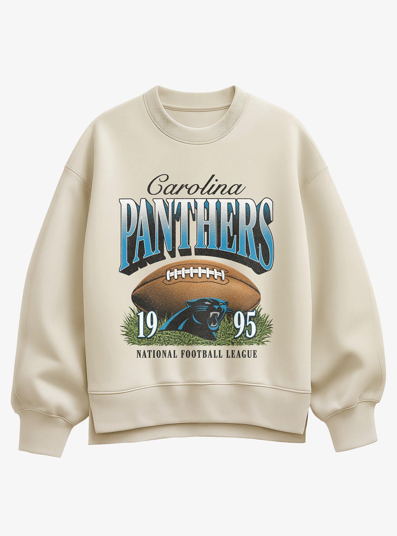 NFL 1995 Carolina Panthers Sunday Snap Girls Oversized Sweatshirt