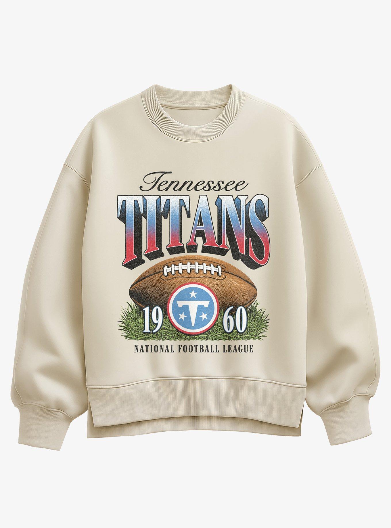 NFL 1960 Tennessee Titans Sunday Snap Girls Oversized Sweatshirt