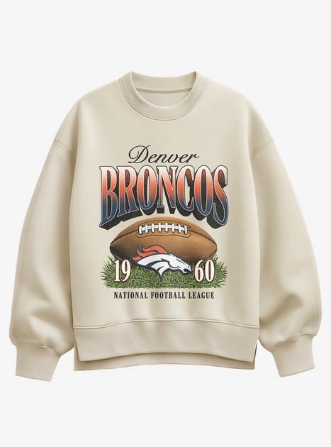 NFL 1960 Denver Broncos Sunday Snap Girls Oversized Sweatshirt
