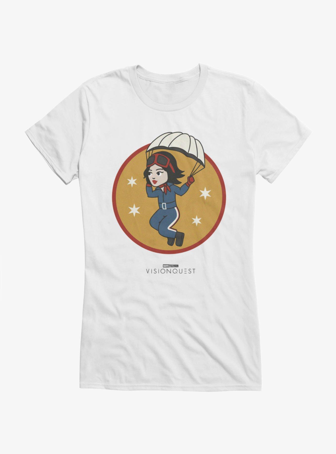Marvel VisionQuest Parachute Girl Circle Icon Girls T-Shirt