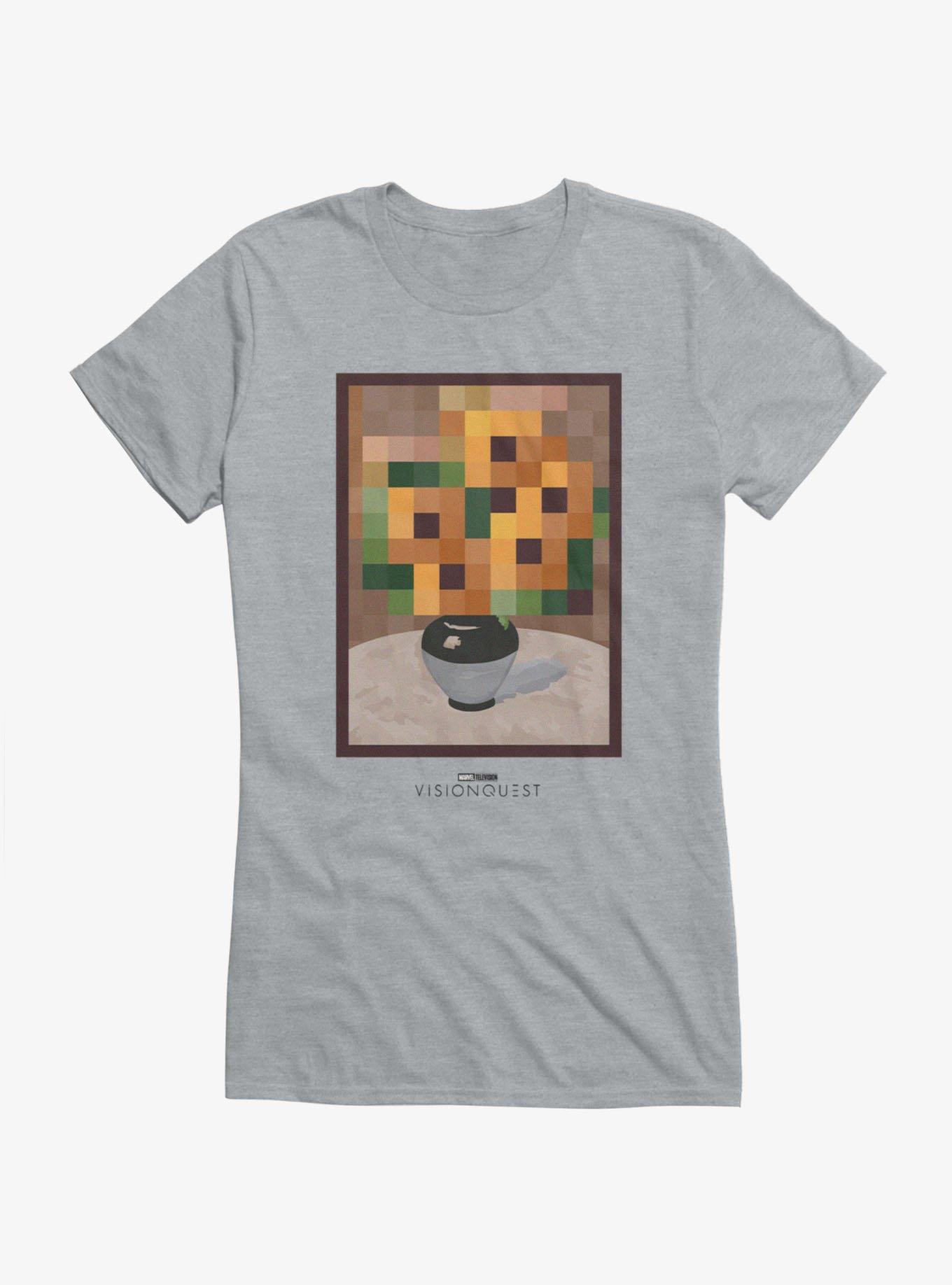Marvel VisionQuest Pixelated Flower Pot Still Life Painting Girls T-Shirt