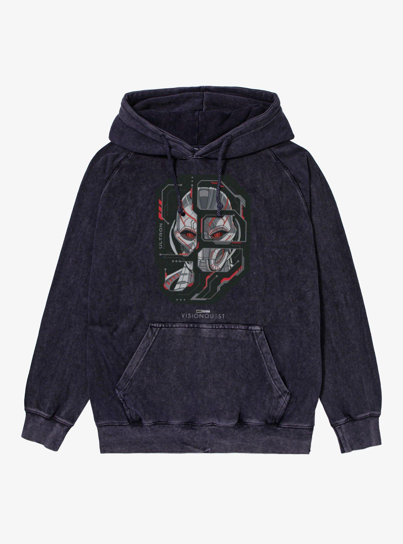 Marvel VisionQuest Ultron Behind The Circuit Mineral Wash Hoodie