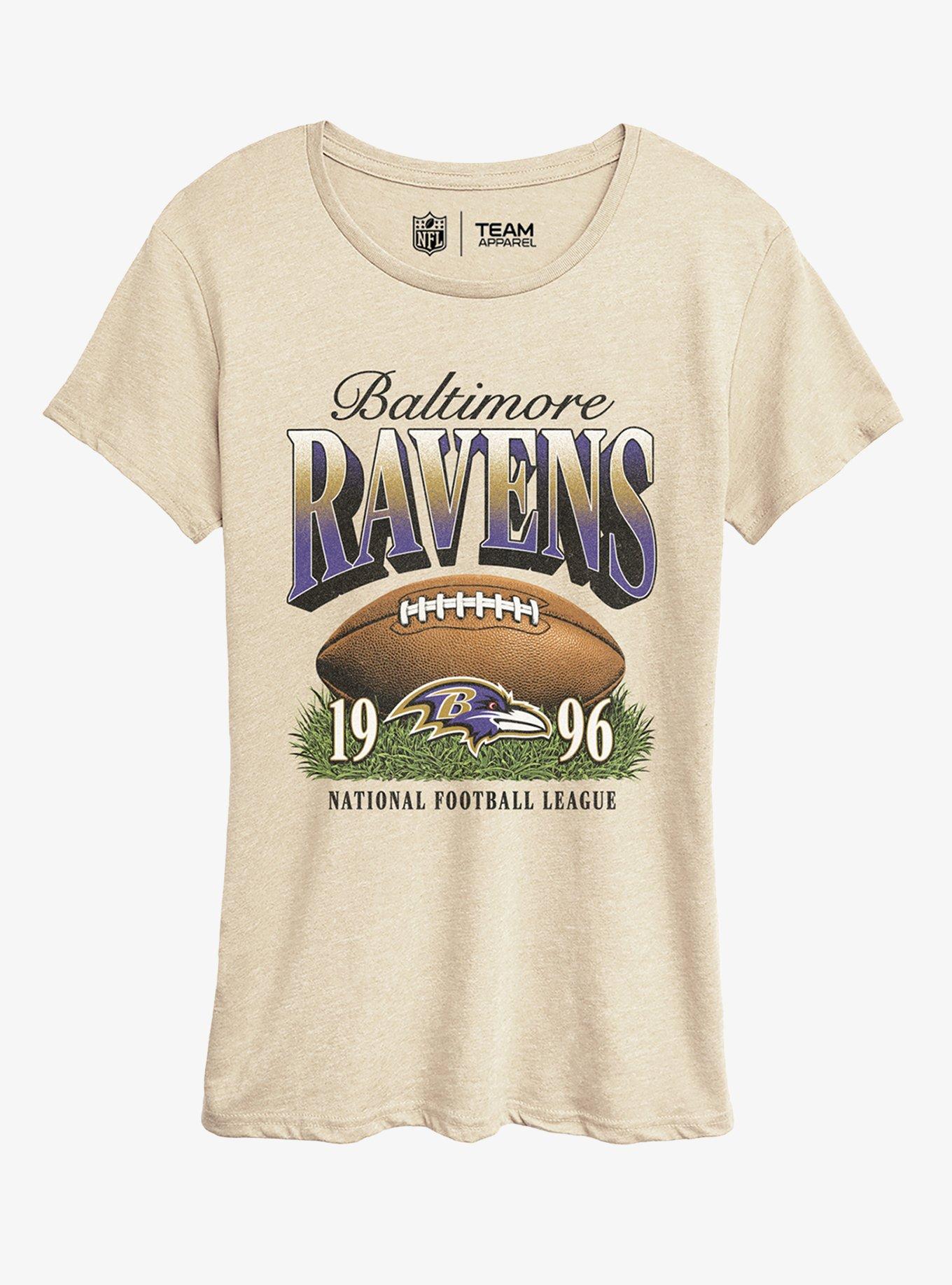 NFL 1996 Baltimore Ravens Sunday Snap Womens T-Shirt