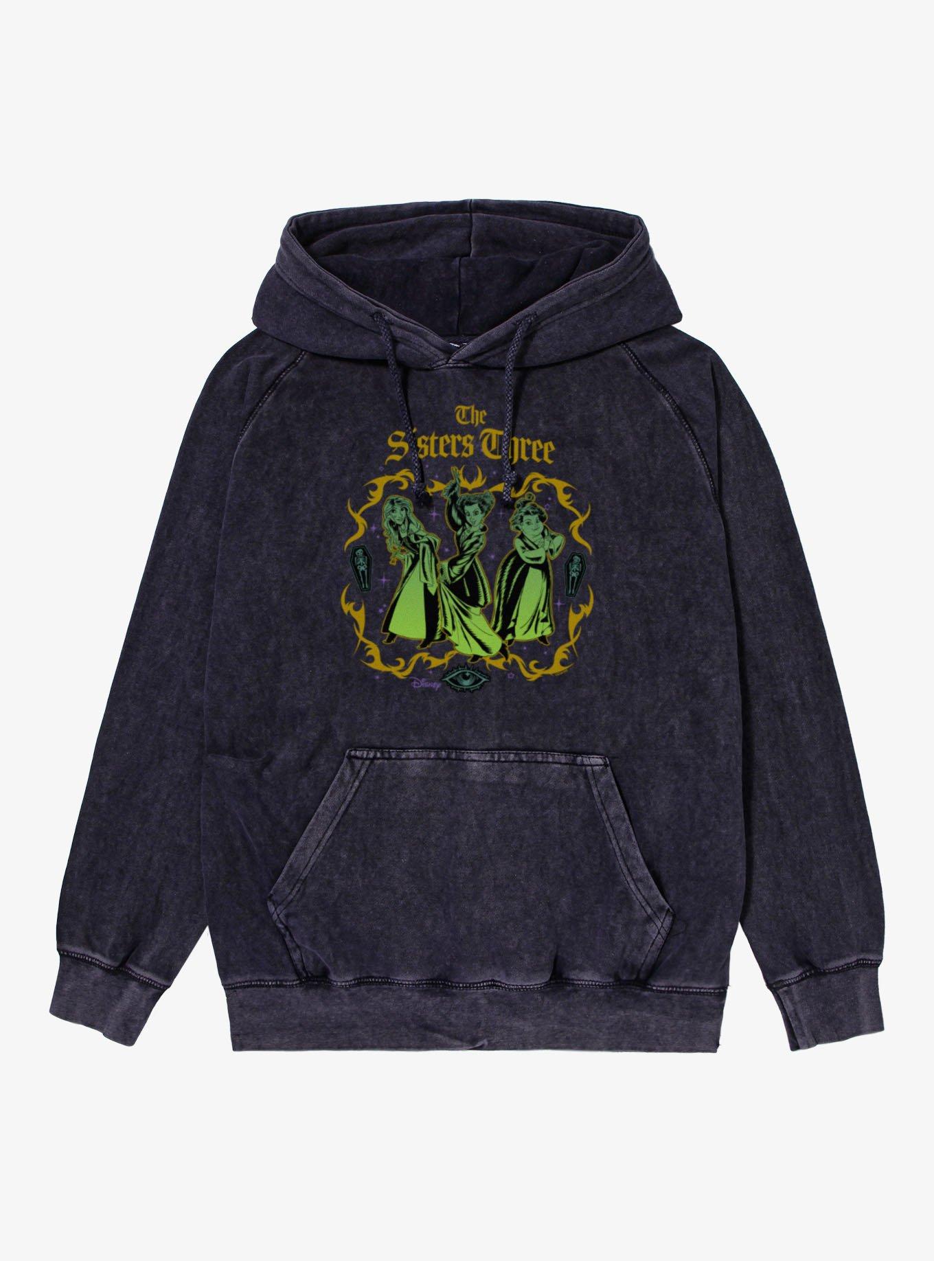 Disney Hocus Pocus Sisters Three With Casket Mineral Wash Hoodie