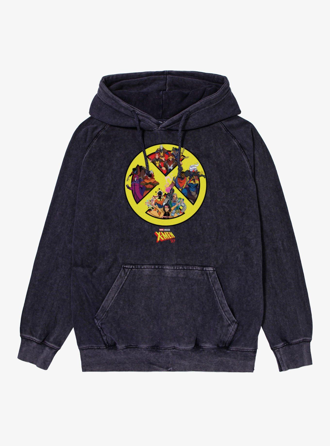 Marvel X-men 97 Icon Group Up Mineral Wash Hoodie