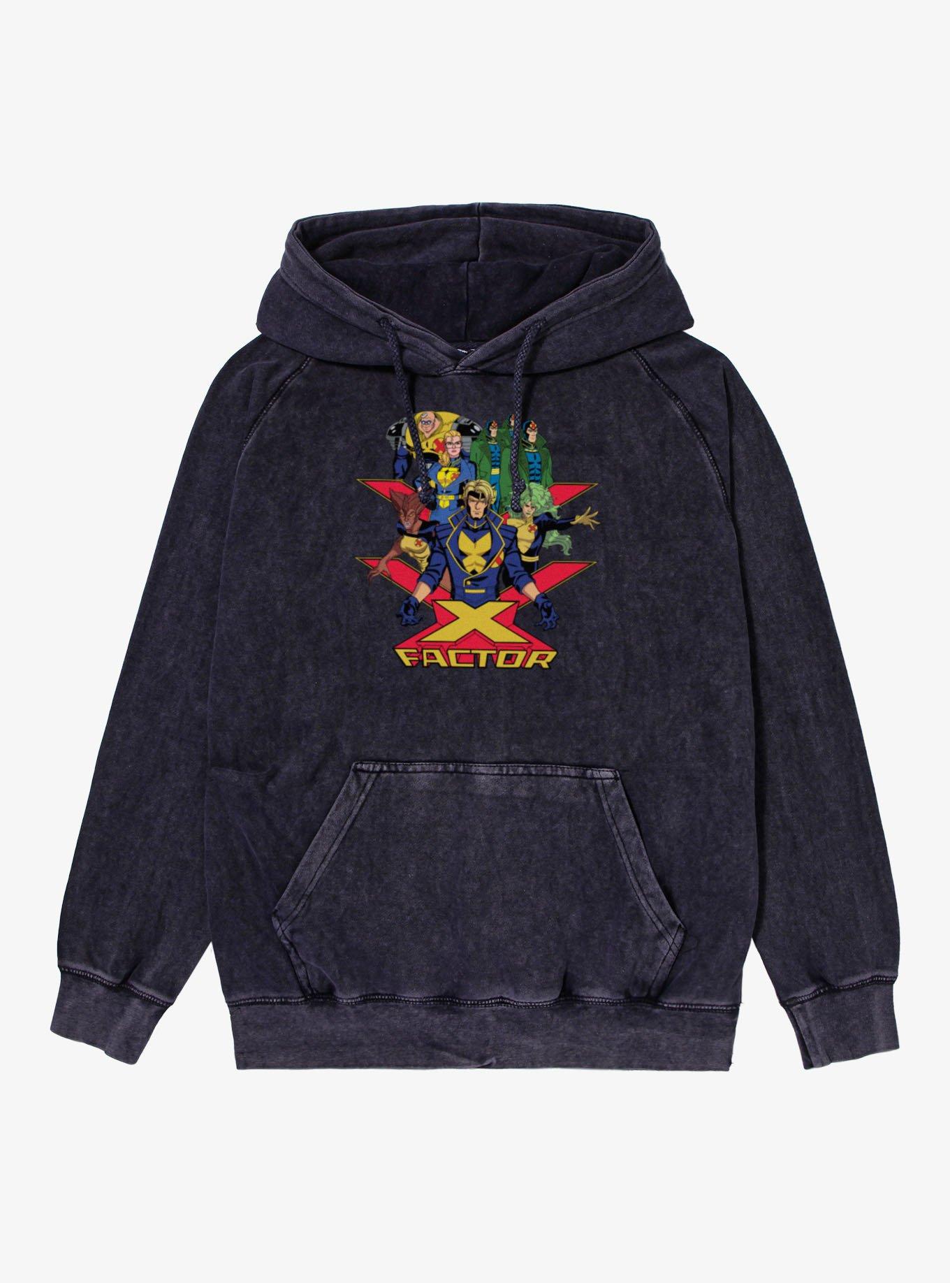 Marvel X-men 97 Team X Factor Group Shot Mineral Wash Hoodie