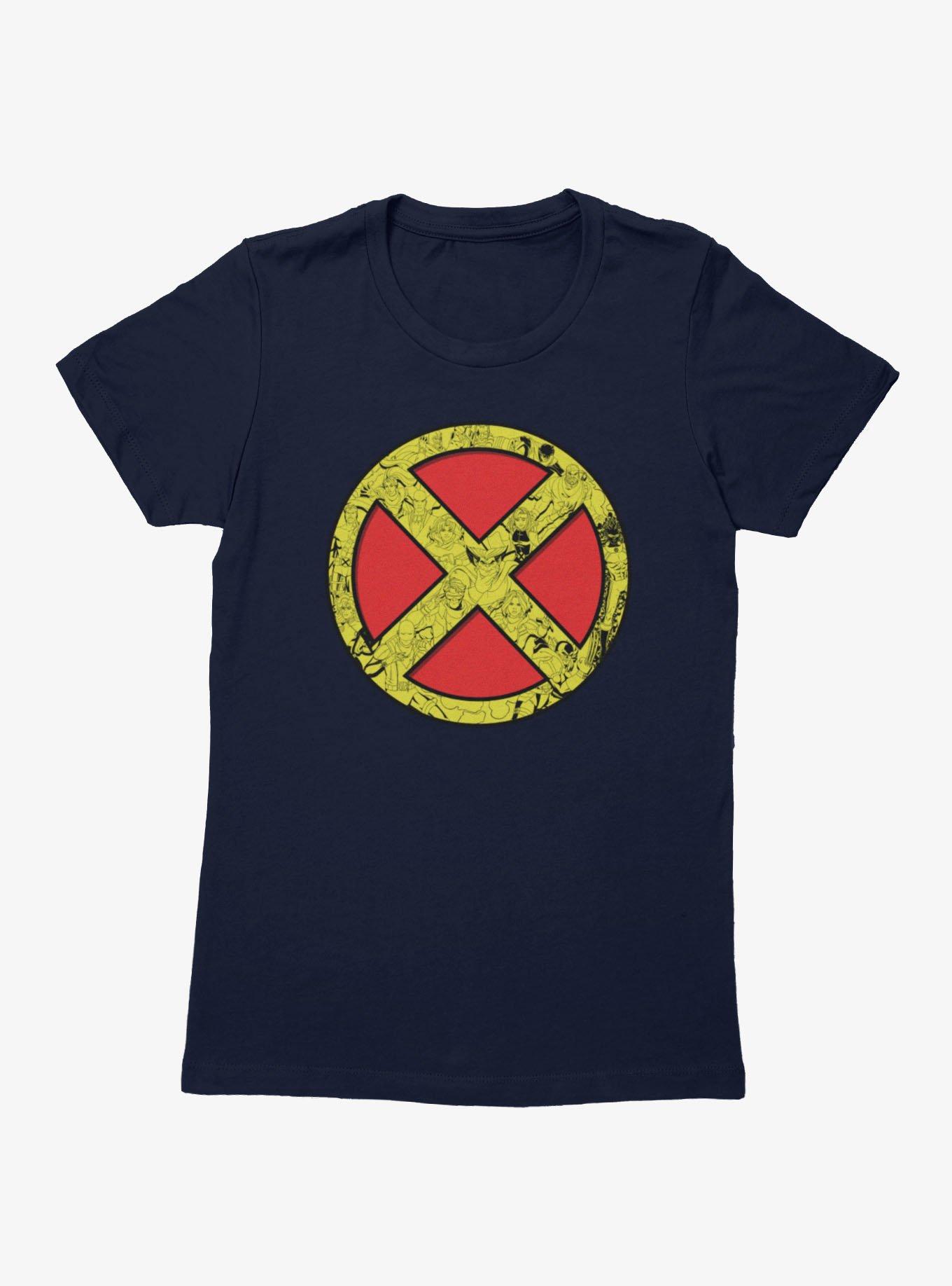 Marvel X-men 97 Unifom Icon With Character Silhouettes Womens T-Shirt