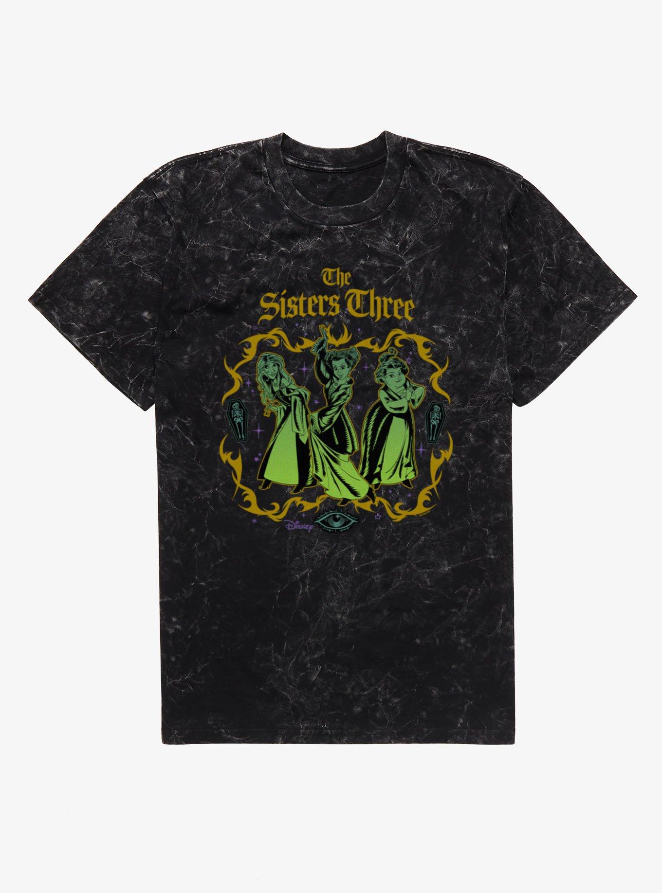 Disney Hocus Pocus Sisters Three With Casket Mineral Wash T-Shirt