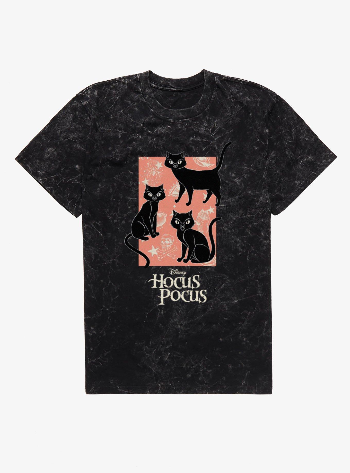 Disney Hocus Pocus Spooky Black Cats Mineral Wash T-Shirt