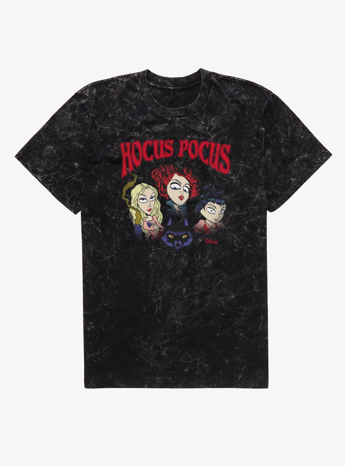 Disney Hocus Pocus Sanderson Sisters Cartoon Mineral Wash T-Shirt