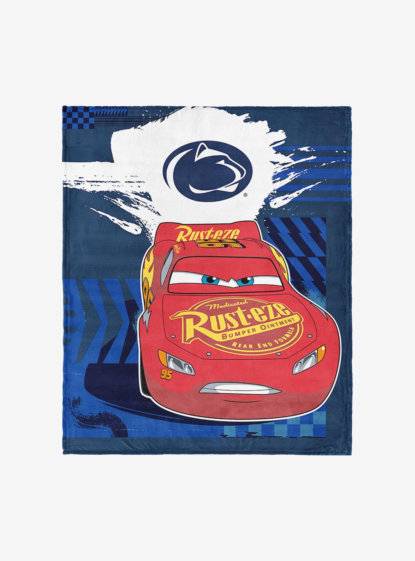 NCAA Penn State University Disney Cars Lap Time Navy Silk Touch Throw Blanket