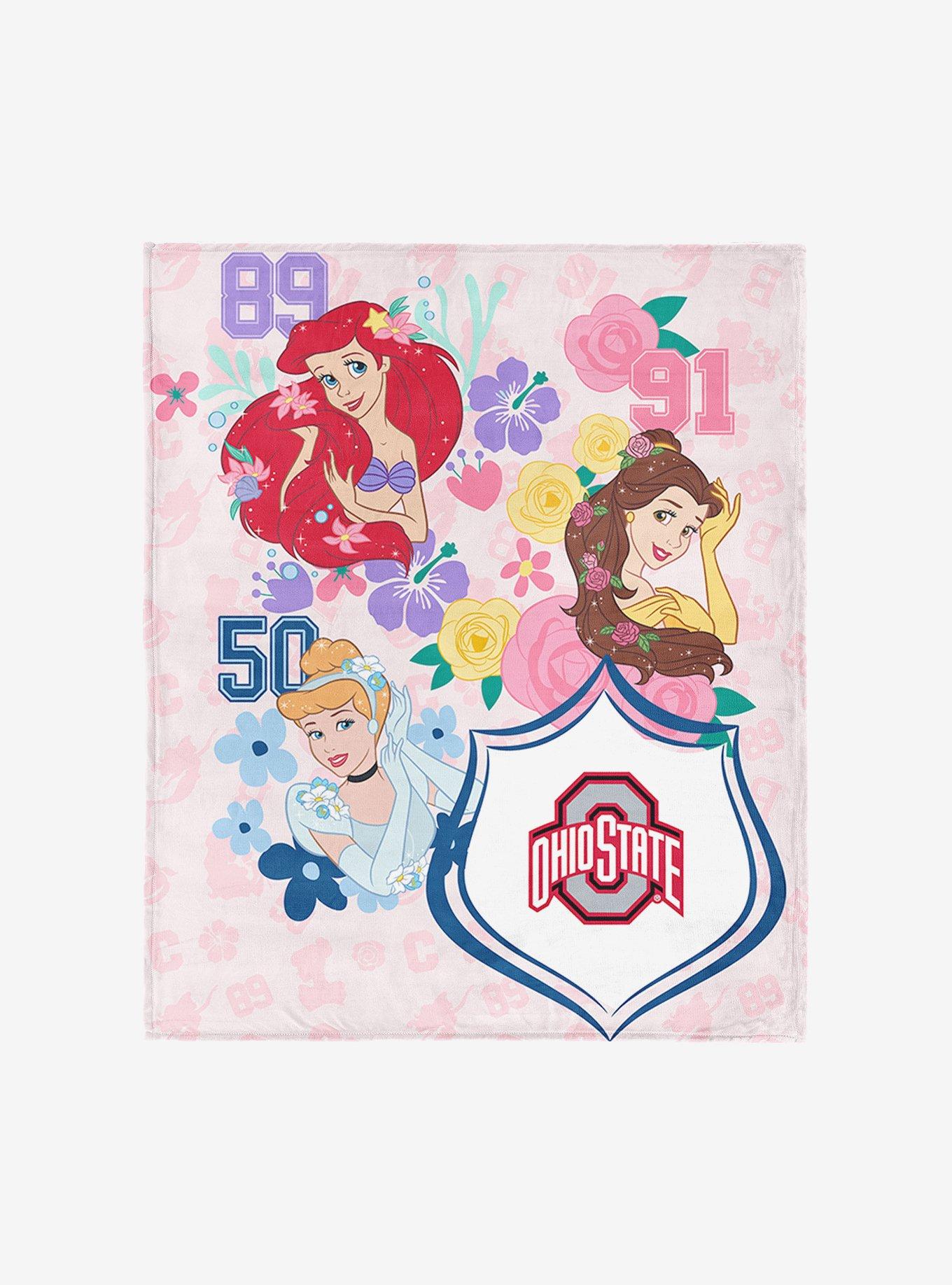 NCAA Ohio State University Disney Princesses Game On Girls Pink Silk Touch Throw Blanket