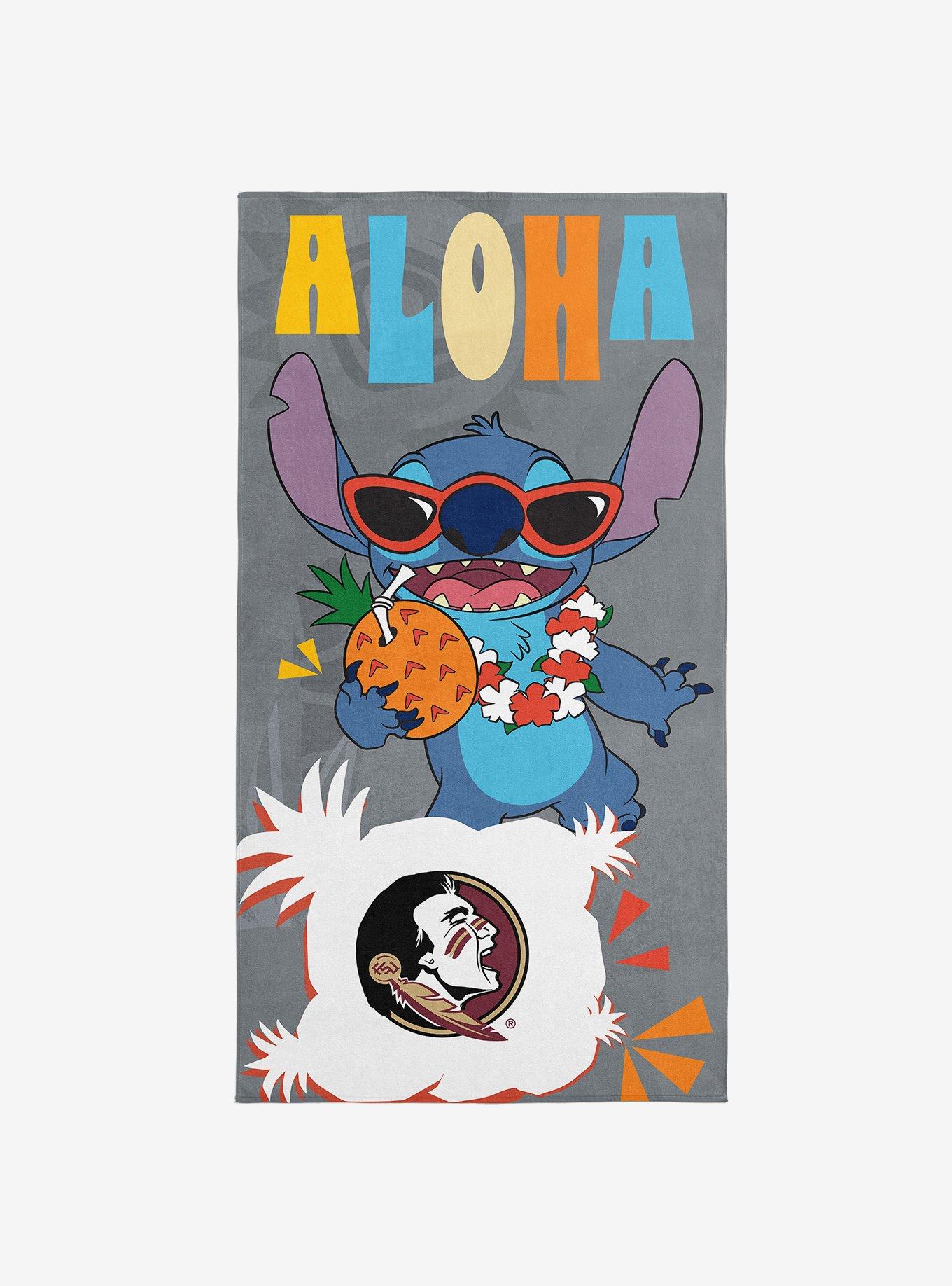 NCAA Florida State University Disney Lilo & Stitch Tropic Grey Microfiber Beach Towel