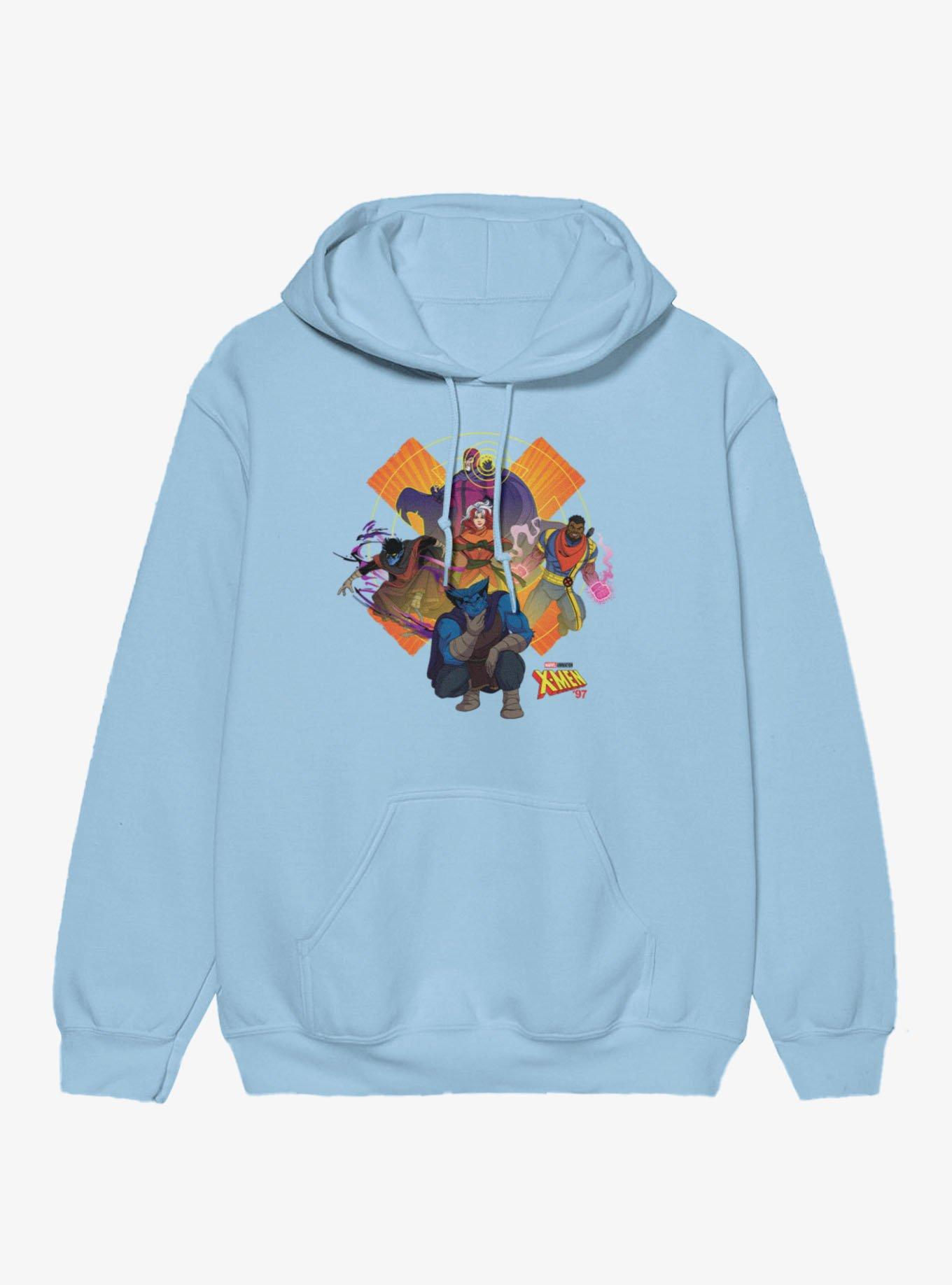 Marvel X-men 97 Burst Icon With Magneto Beast Nightcrawler Hoodie