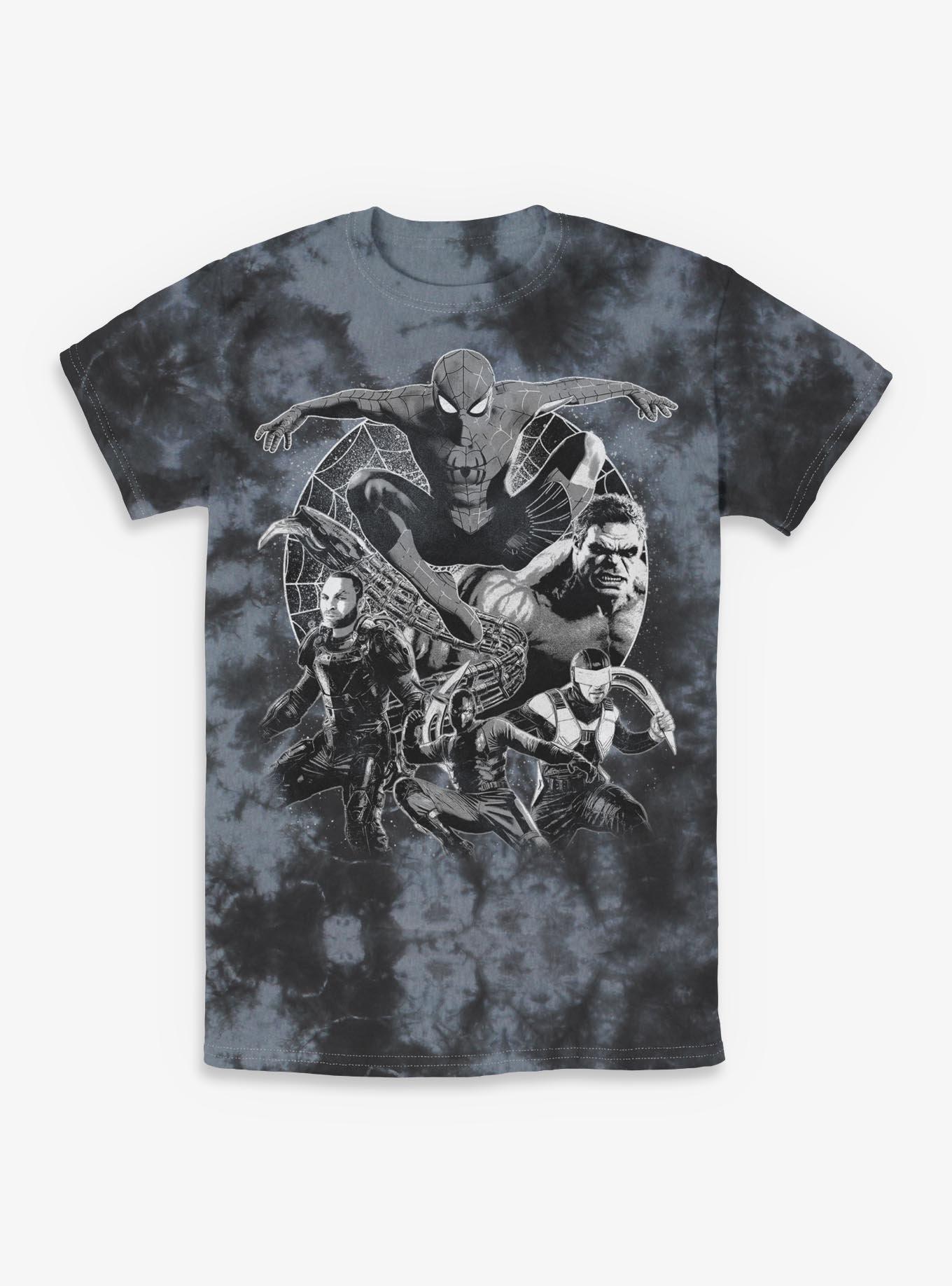 Marvel Spider-Man: Brand New Day Battle Tie-Dye T-Shirt, BLKCHAR, hi-res view 1