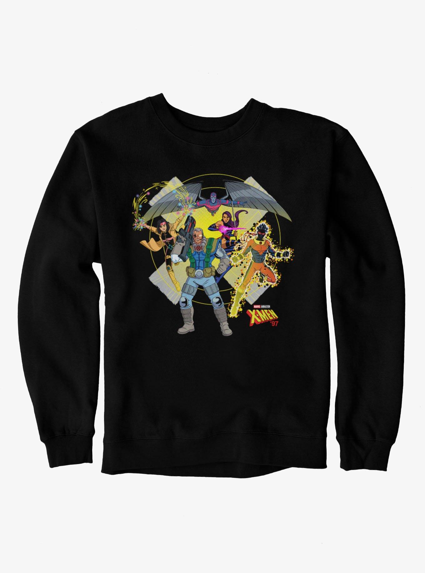 Marvel X-men 97 Burst Icon With Cable Jubilee And More Sweatshirt