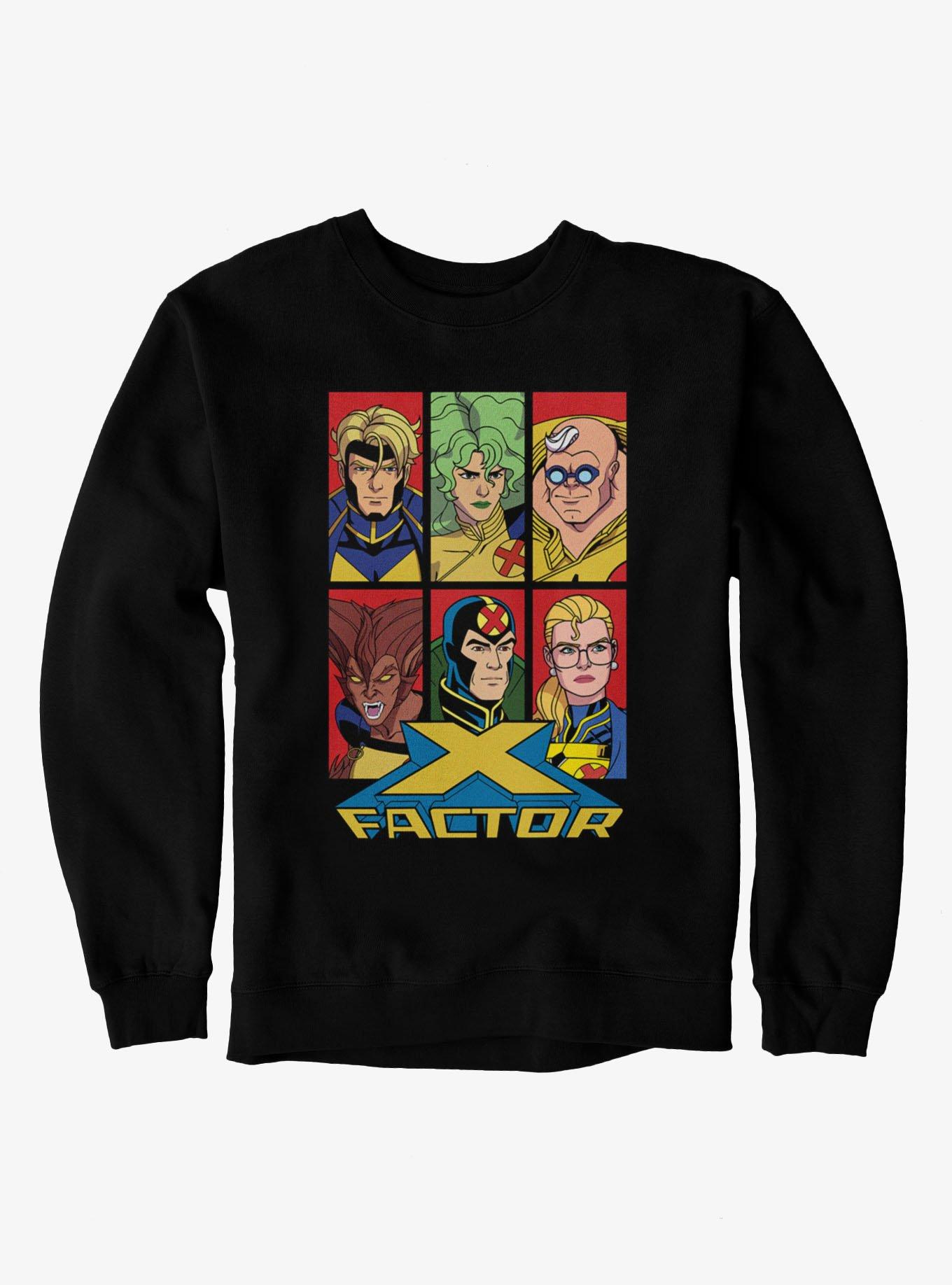 Marvel X-men 97 X Factor Team Panel Group Sweatshirt
