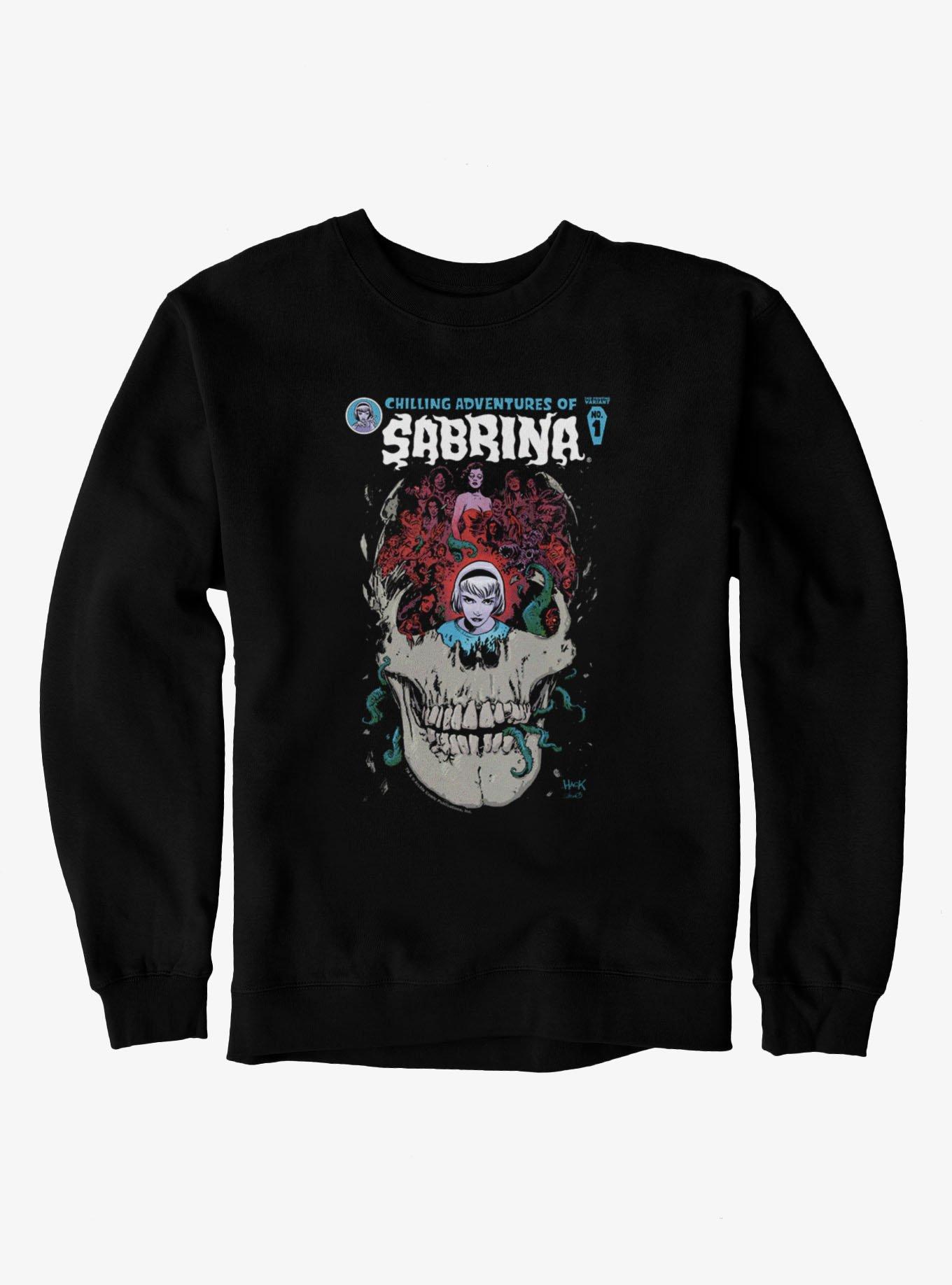 Chilling Adventures Of Sabrina Comic Cover 1 Skull Bursting Sweatshirt