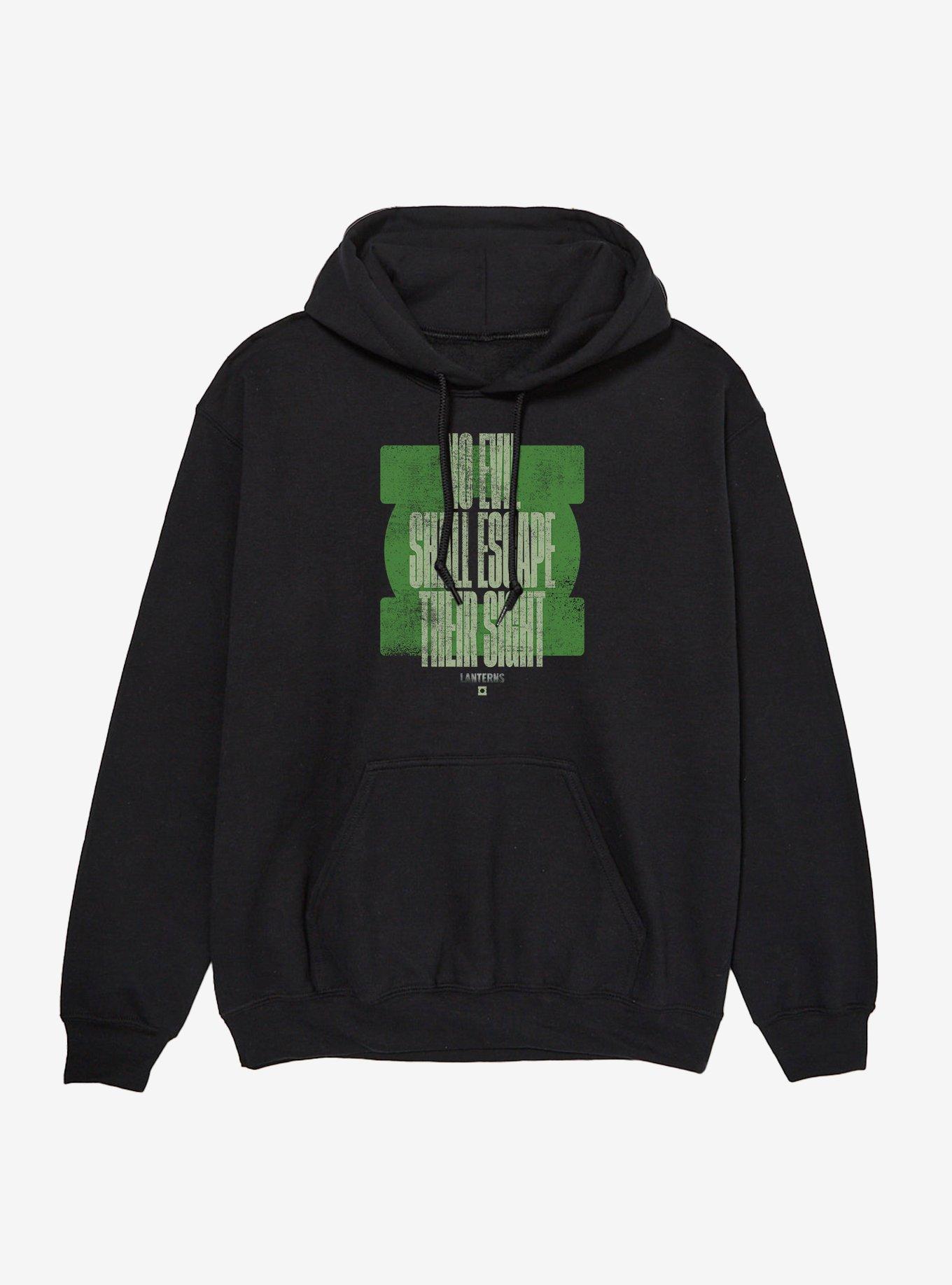 Lanterns No Evil Shall Escape Their Site Distressed Quote Hoodie