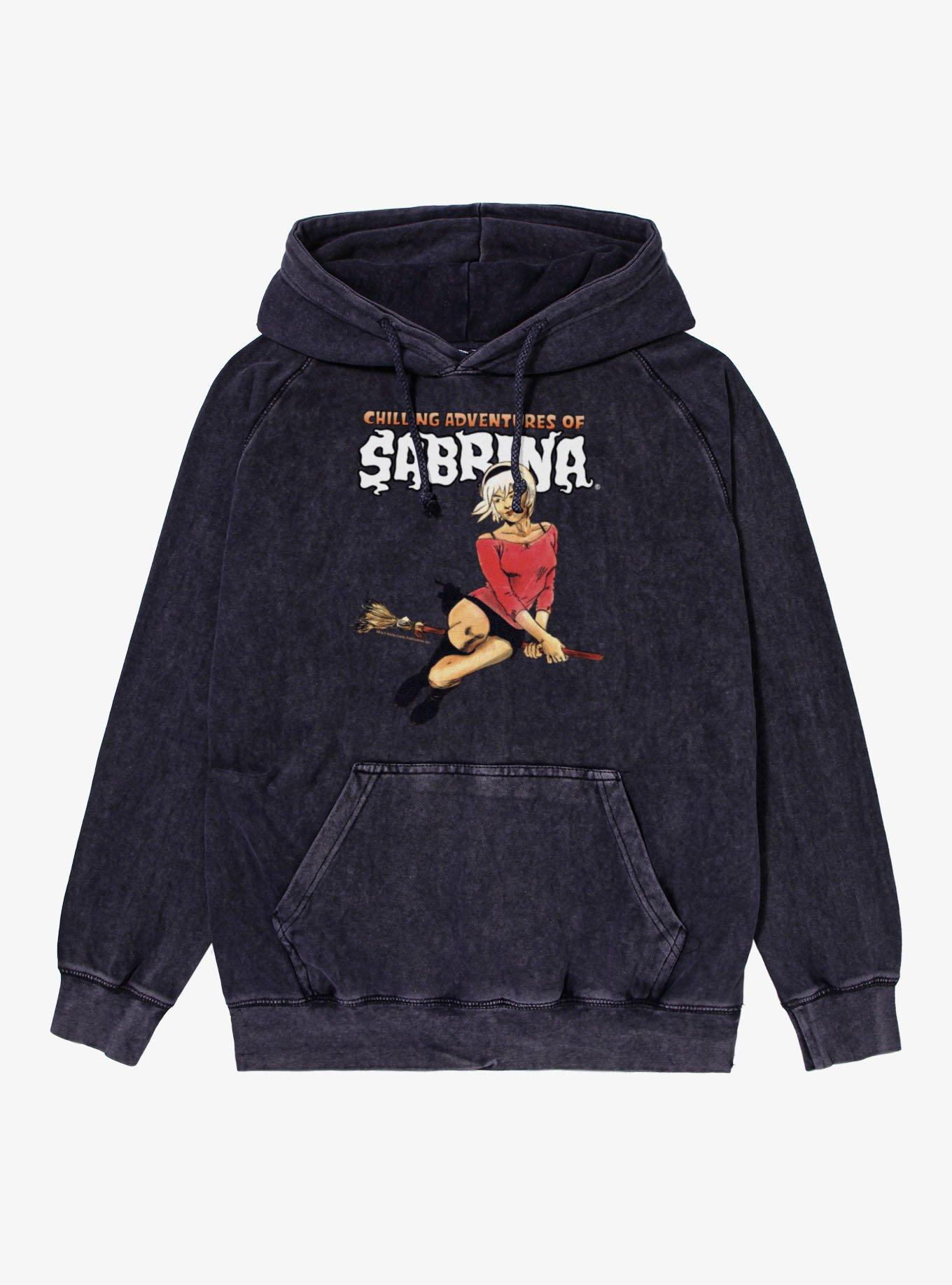 Chilling Adventures Of Sabrina On A Broom Mineral Wash Hoodie