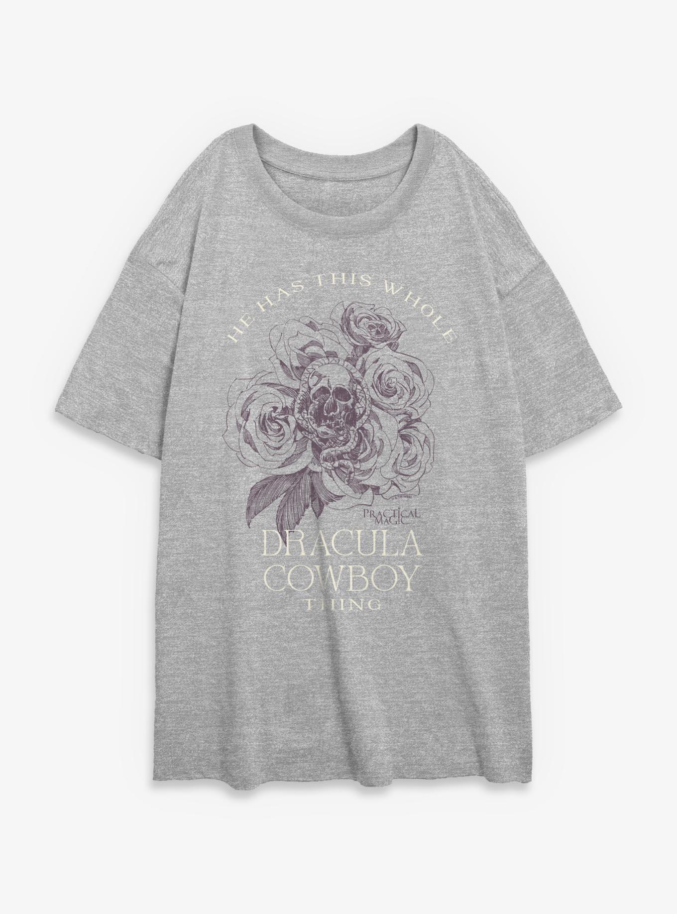 Practical Magic Dracula Cowboy Thing Womens Oversized T-Shirt
