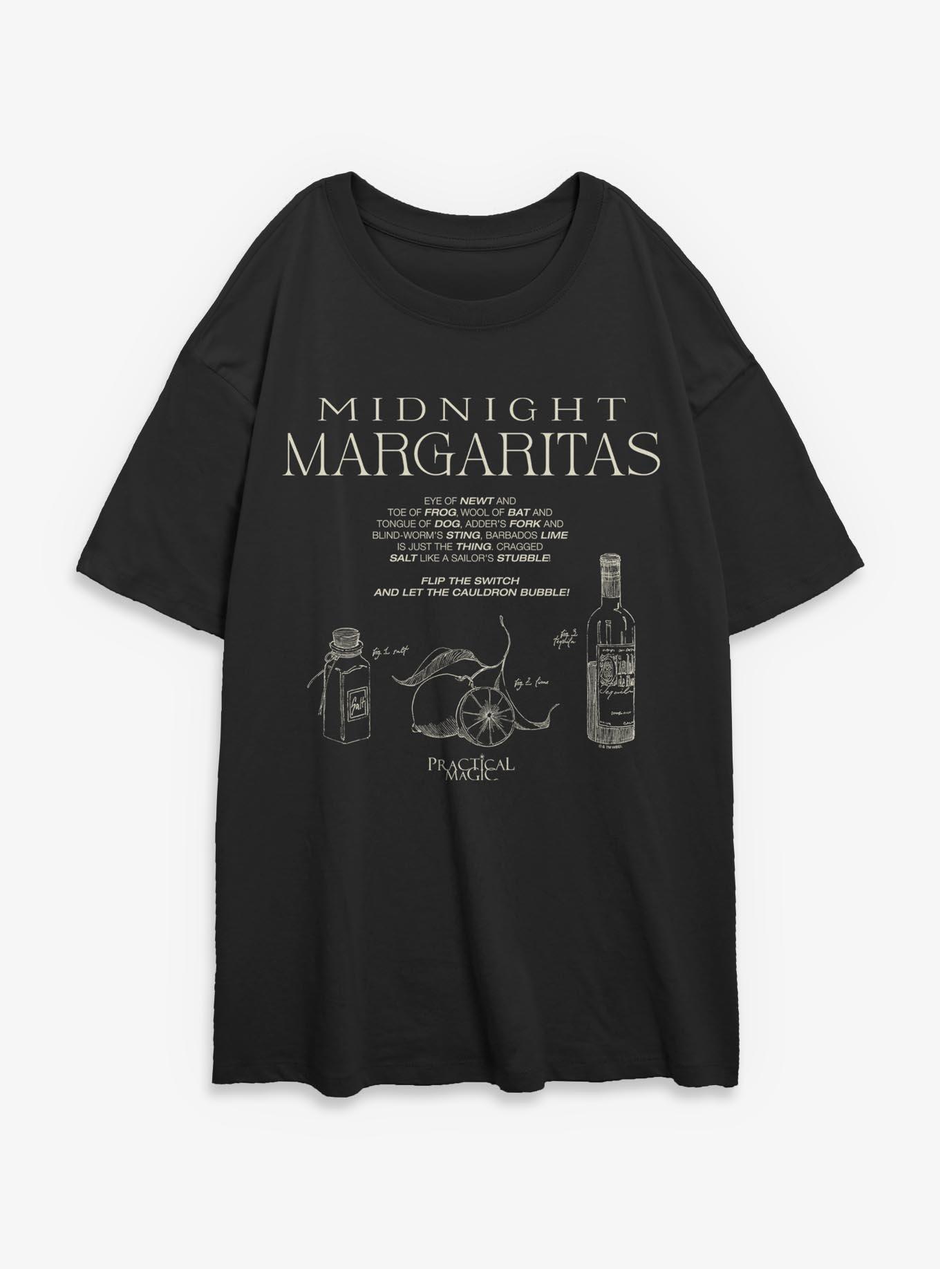 Practical Magic Midnight Margaritas Womens Oversized T-Shirt