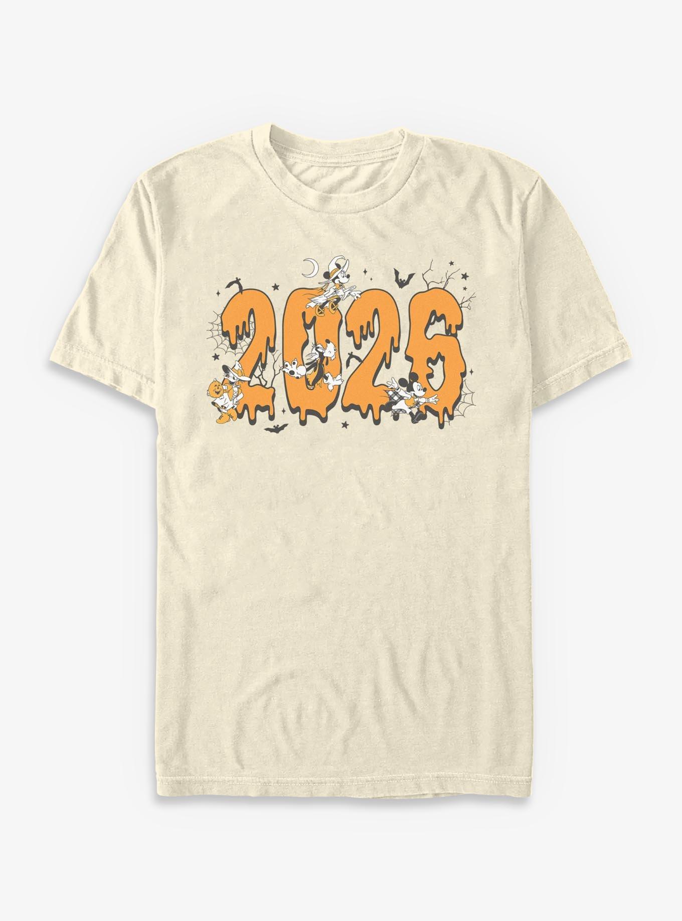Disney Mickey Mouse Spooky Year 2026 T-Shirt, OFF WHITE, hi-res view 1