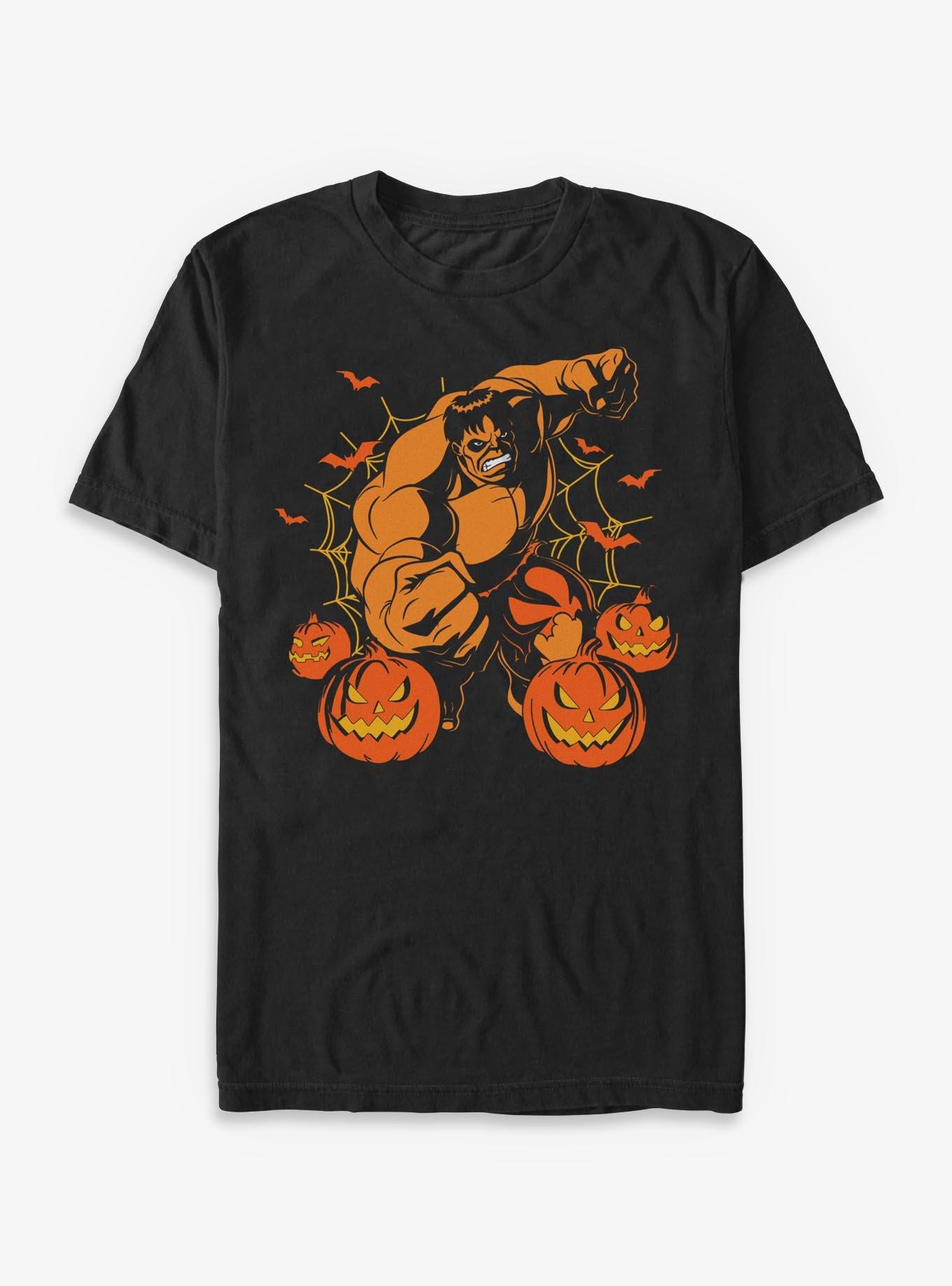 Marvel Hulk Pumpkins T-Shirt, BLACK, hi-res view 1