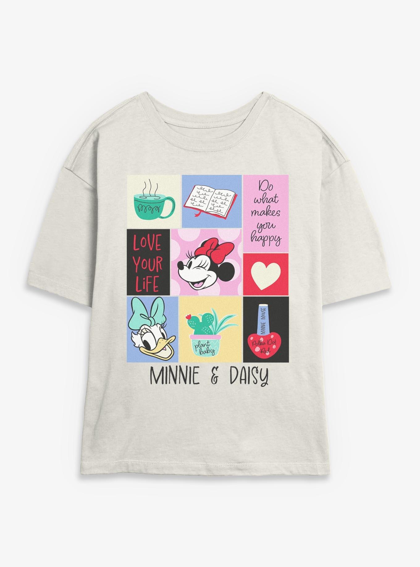 Disney Minnie Mouse & Daisy Love Your Life Womens Skimmer T-Shirt