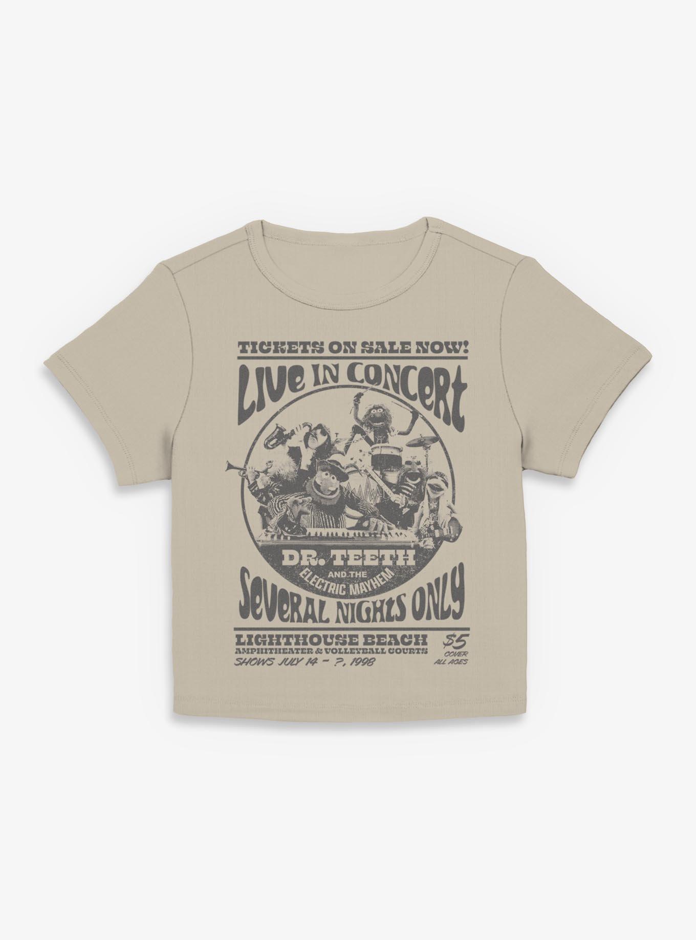 Disney The Muppets Live In Concert Retro Poster Dr Teeth And The Electic Mayhem BandWomen Baby T-Shirt, PLAZTAUPE, hi-res view 1